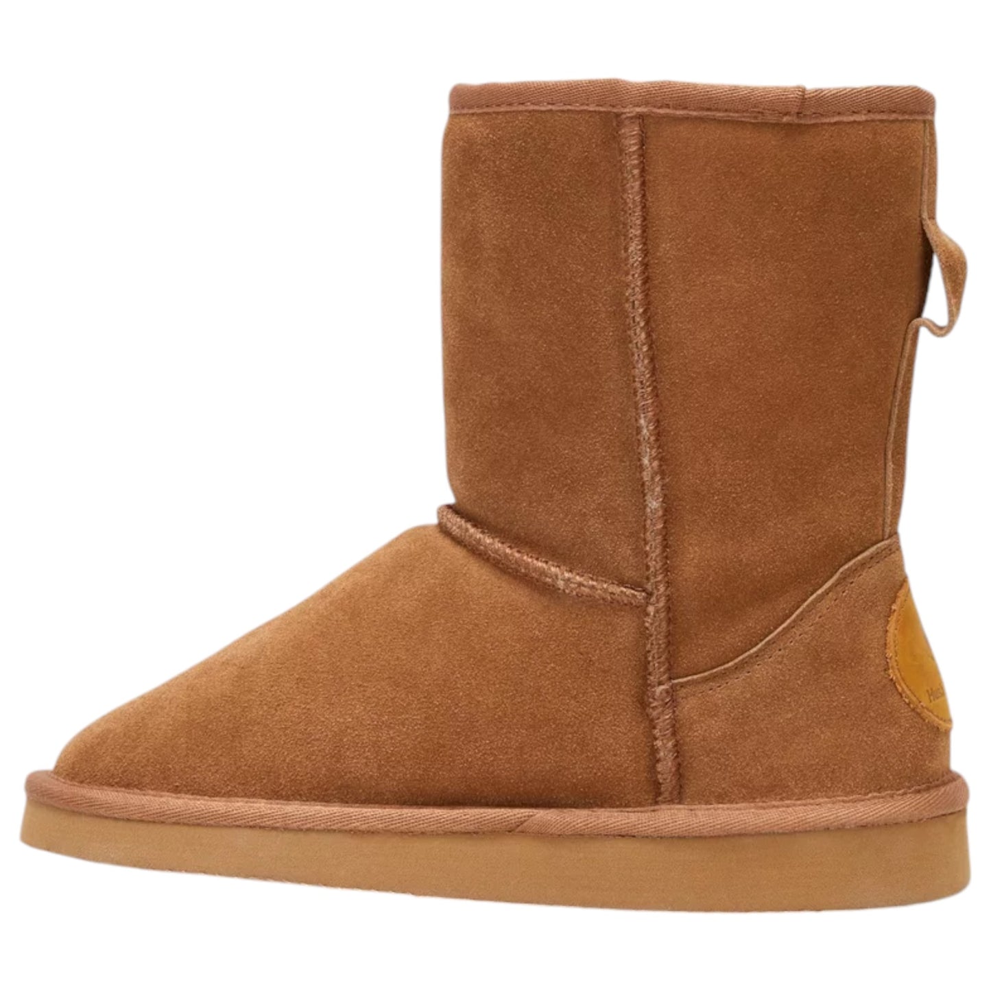 Womens Hush Puppies Lunar Boot Slippers Tan Suede