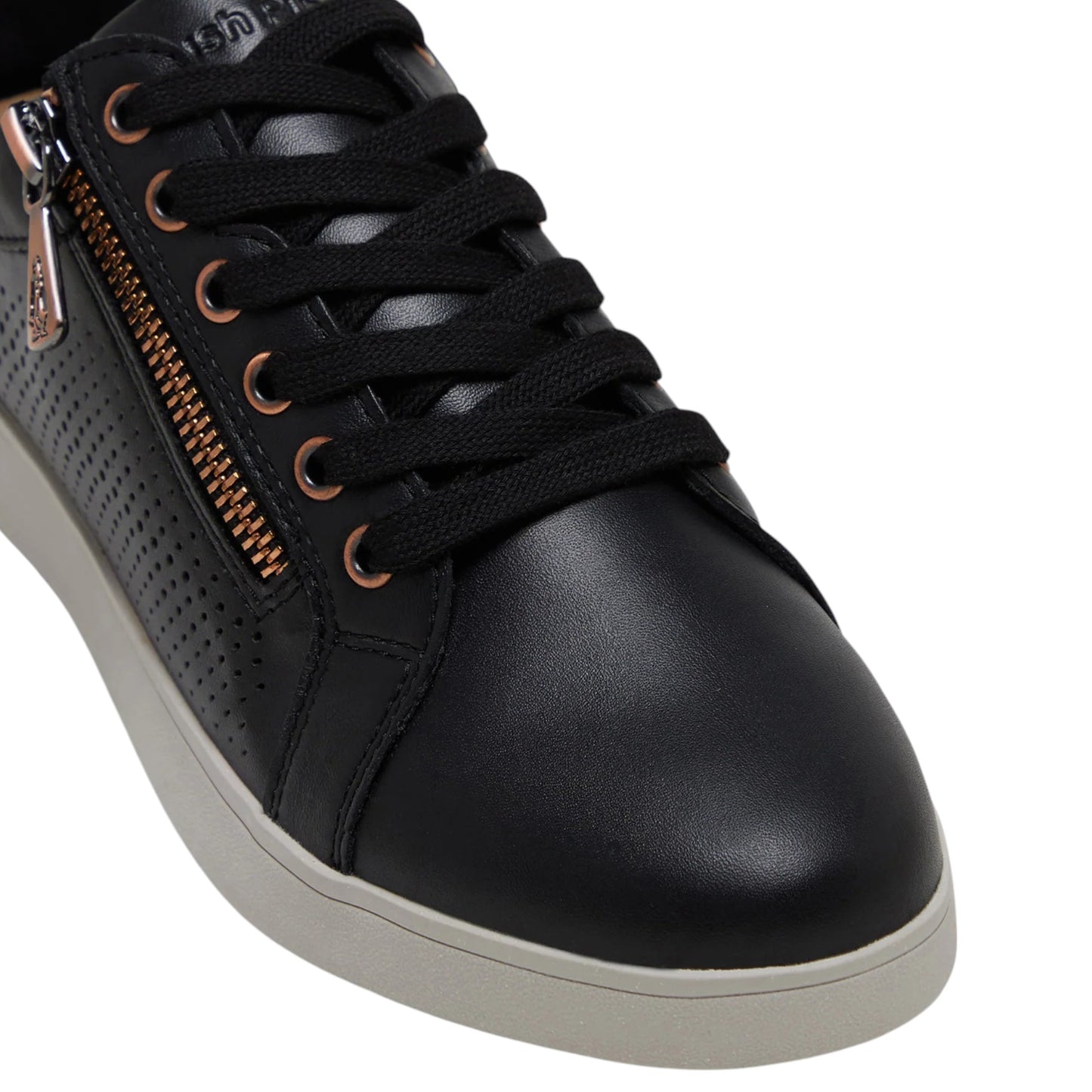 Womens Hush Puppies Mimosa Perf Shoes Black/Copper