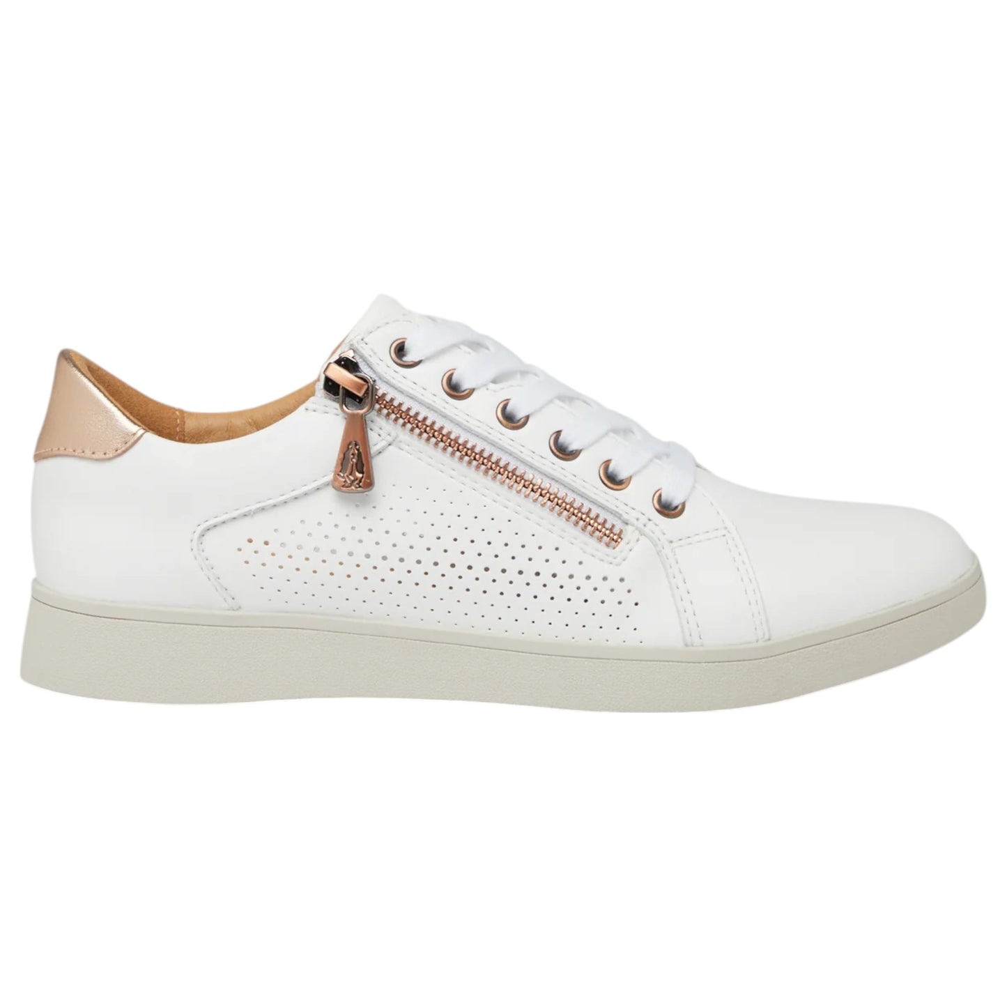 Womens Hush Puppies Mimosa Perf Shoes White/Copper