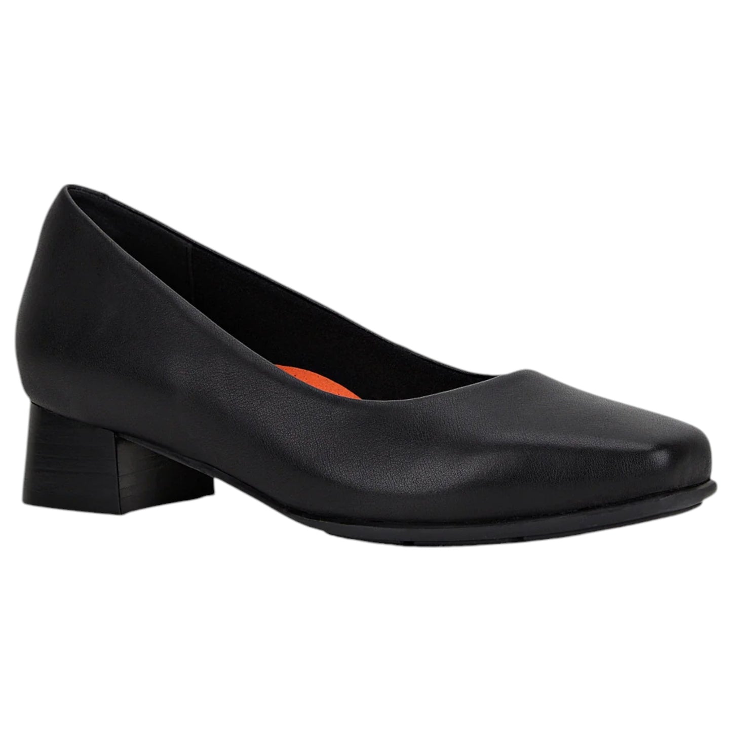 Womens Hush Puppies The Low Square Heels Black