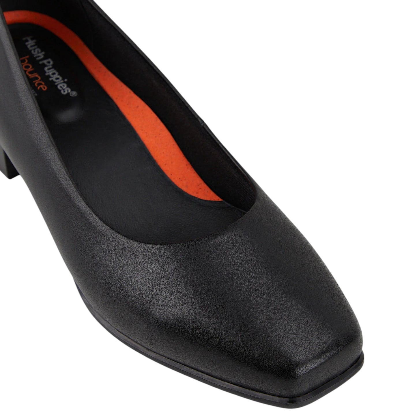 Womens Hush Puppies The Low Square Heels Black