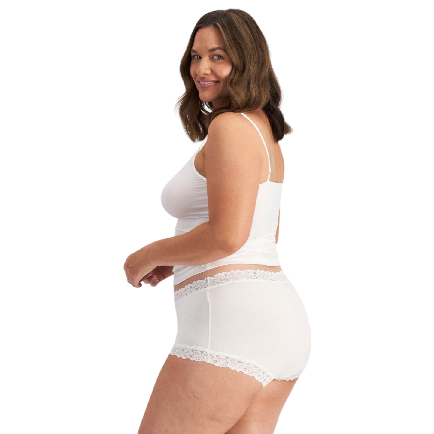 Womens Jockey Parisienne Cotton Full Briefs Underwear White