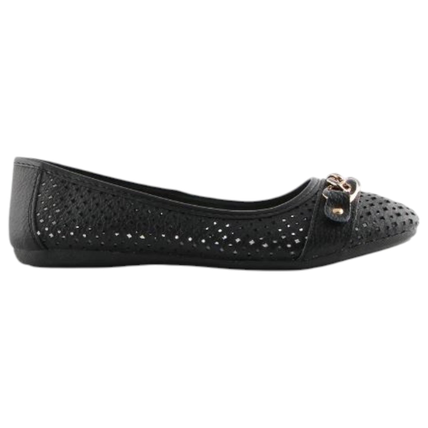 Womens Natural Comfort Rain Flats Black