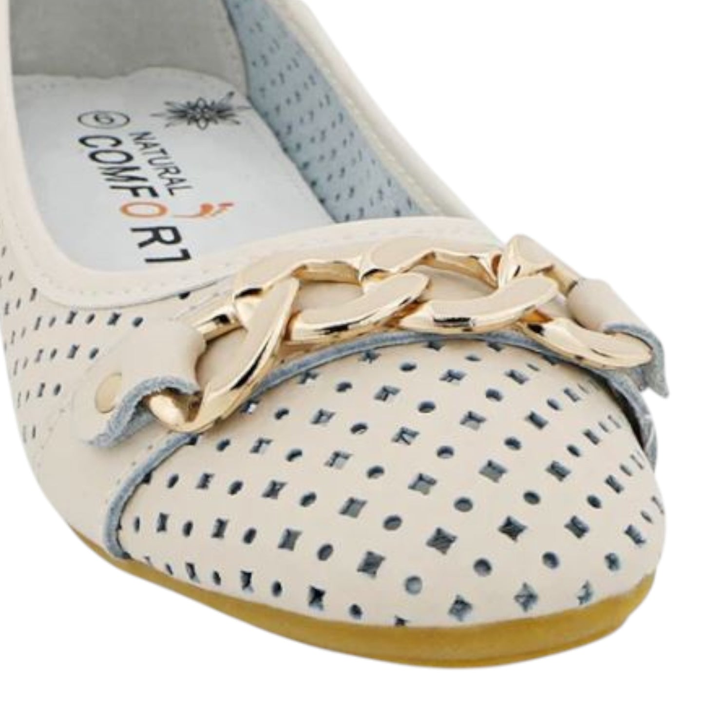 Womens Natural Comfort Rain Flats Nude