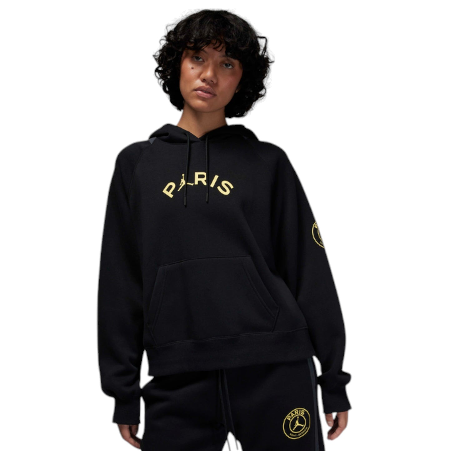 Womens Nike Jordan Paris Saint-Germain Brooklyn Fleece Sportswear Hoodie Black