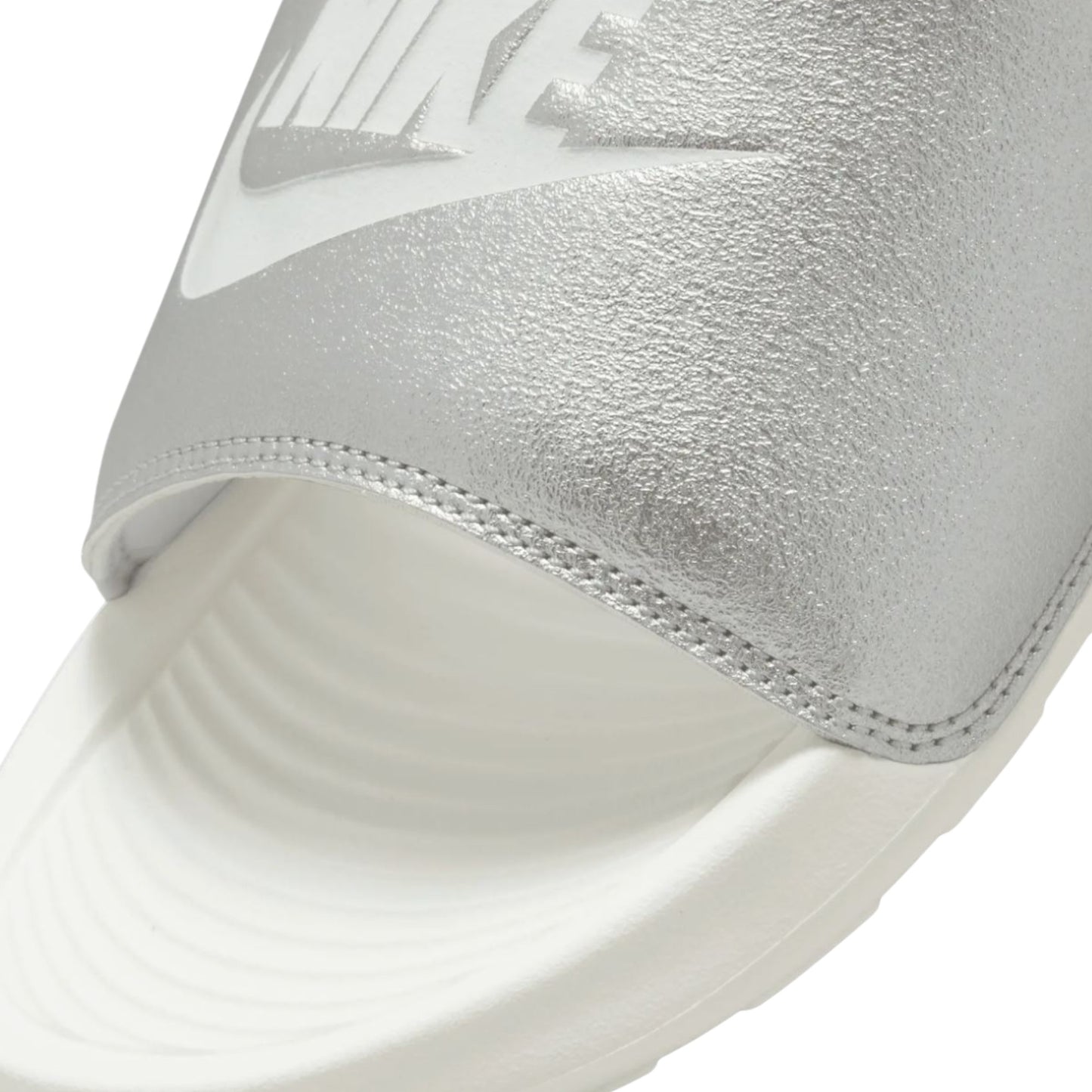 Womens Nike Victori One Slides Silver/White