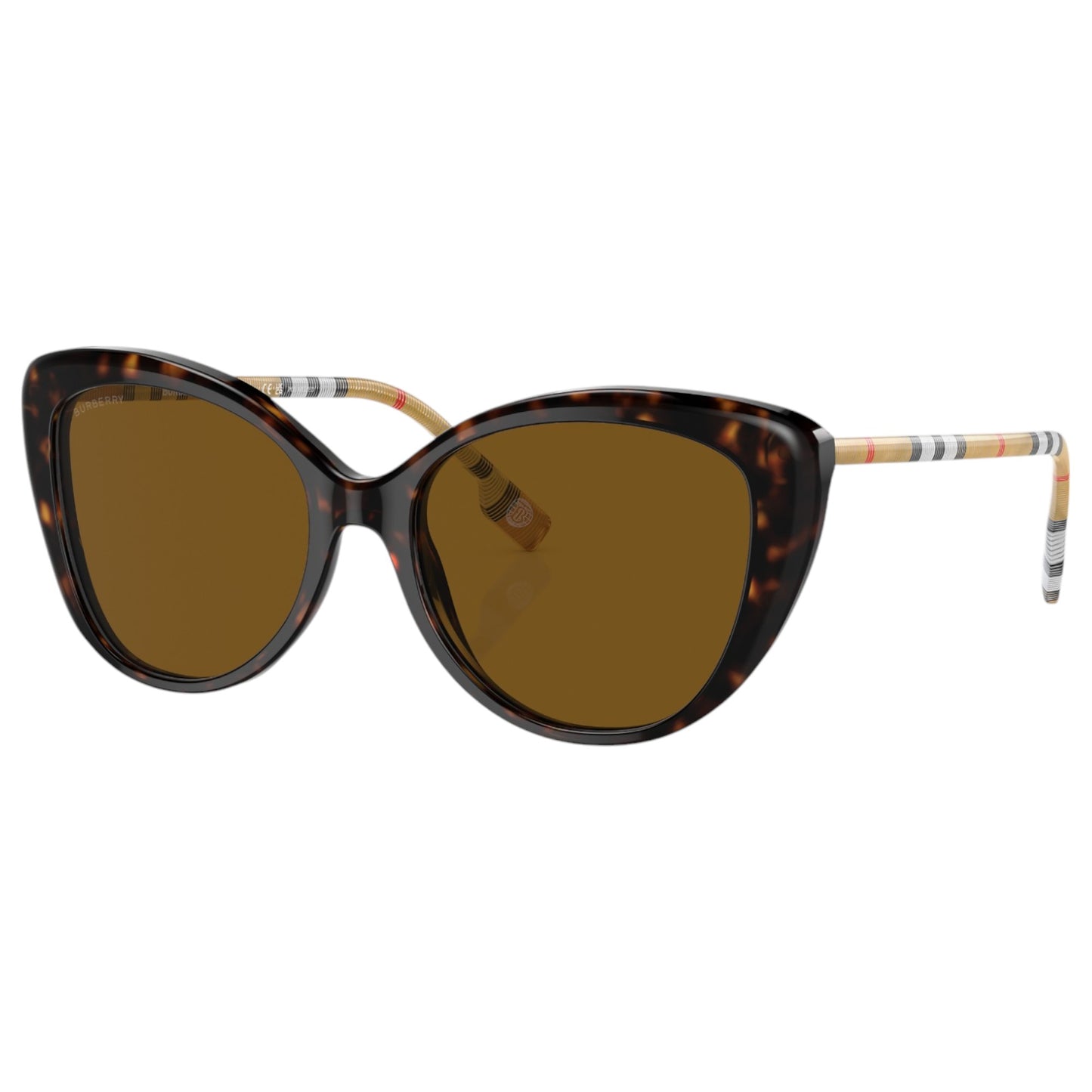 Womens Burberry BE4407 Polarized Sunglasses Dark Havana/Brown