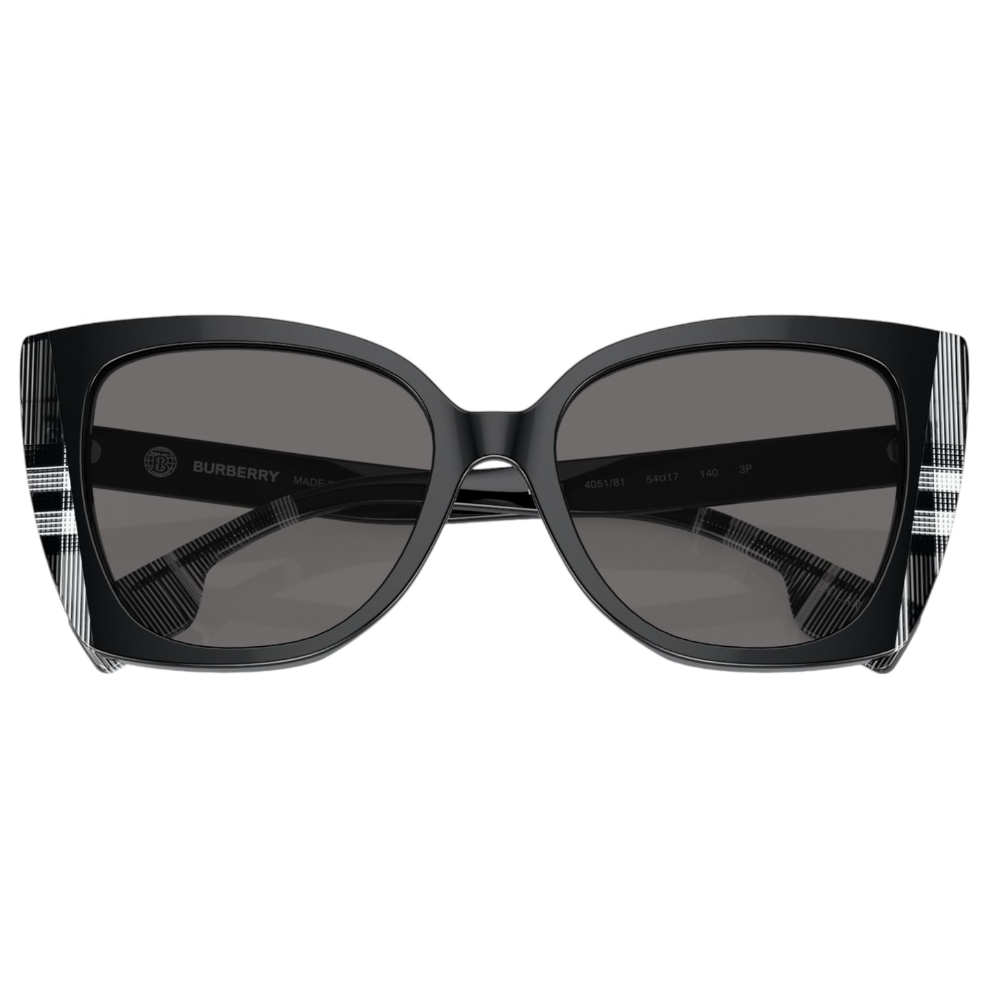 Womens Burberry Meryl BE4393 Sunglasses Black/Check White