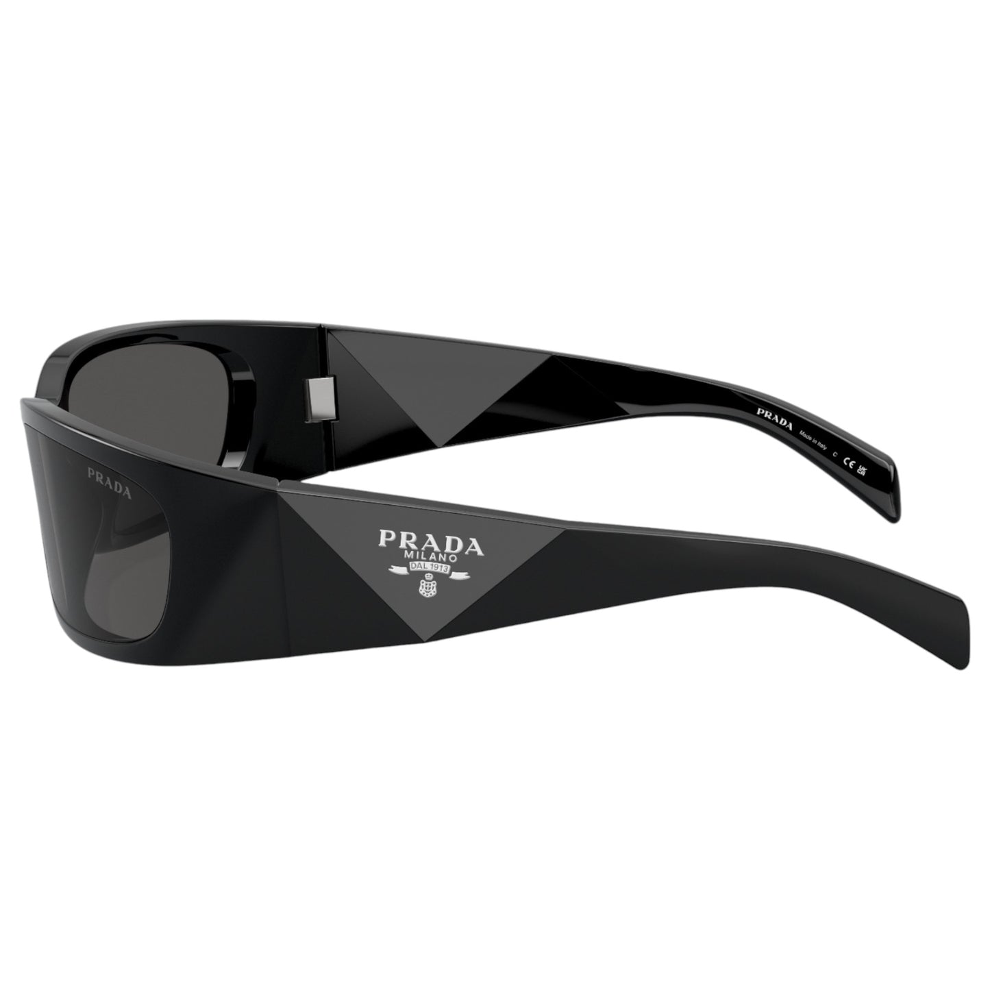 Womens Prada PRA14S Sunglasses Black/Dark Grey