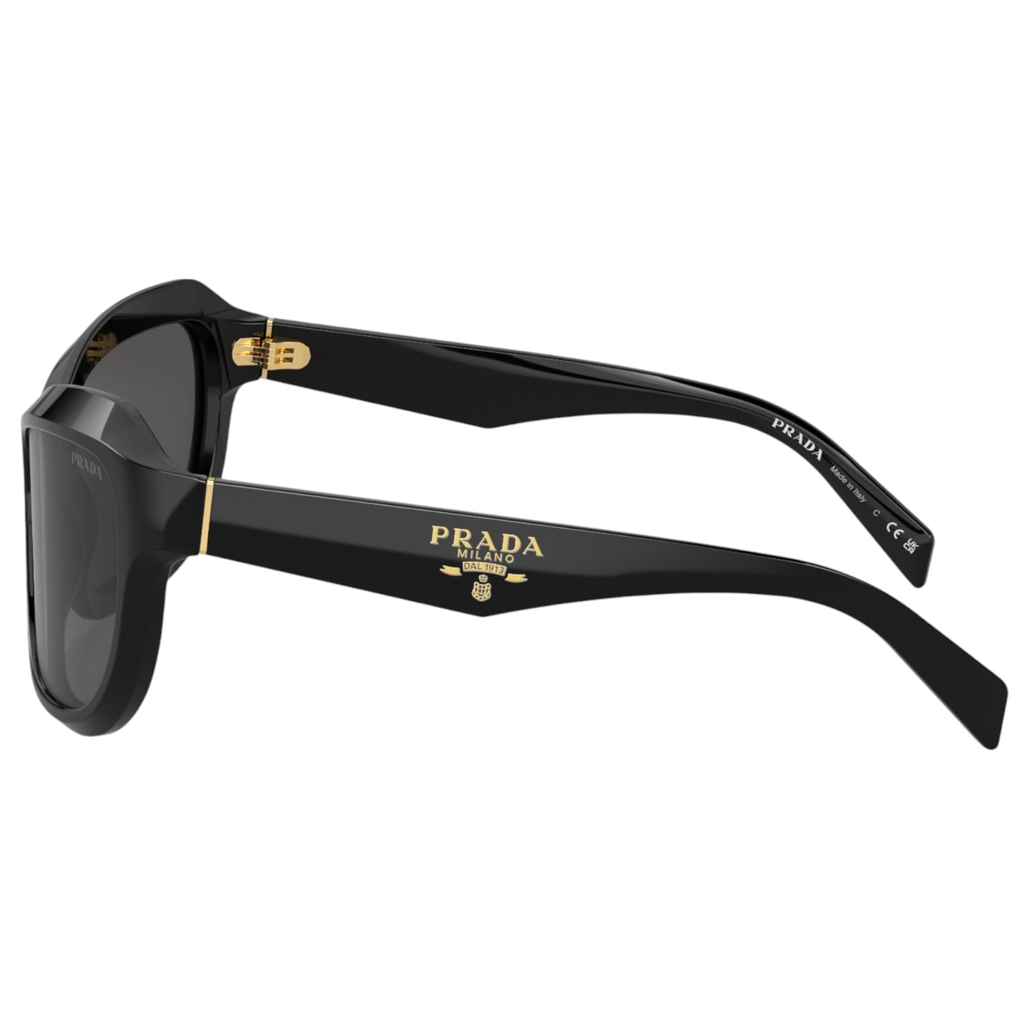 Womens Prada PRA27S Sunglasses Black/Dark Grey