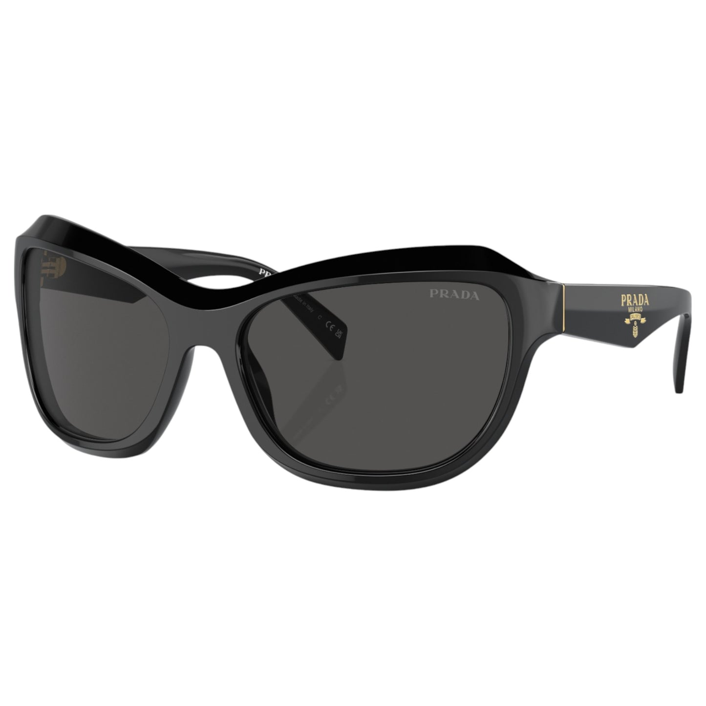 Womens Prada PRA27S Sunglasses Black/Dark Grey