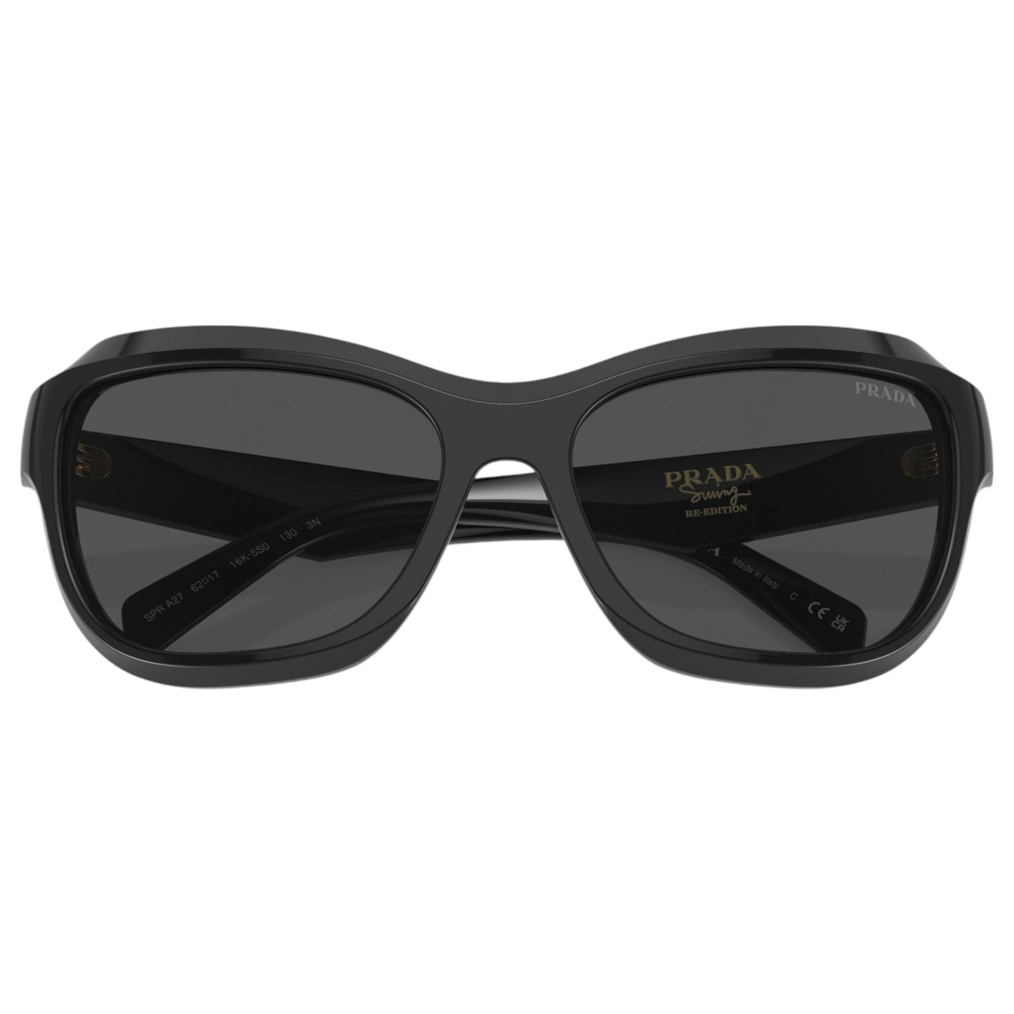 Womens Prada PRA27S Sunglasses Black/Dark Grey