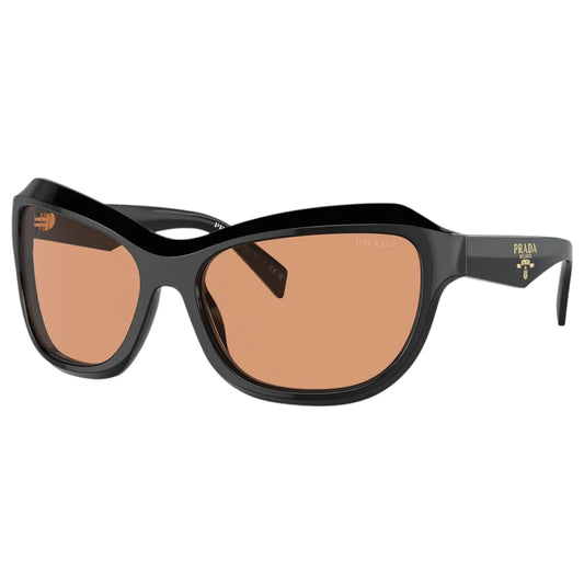 Womens Prada PRA27S Sunglasses Black/Orange