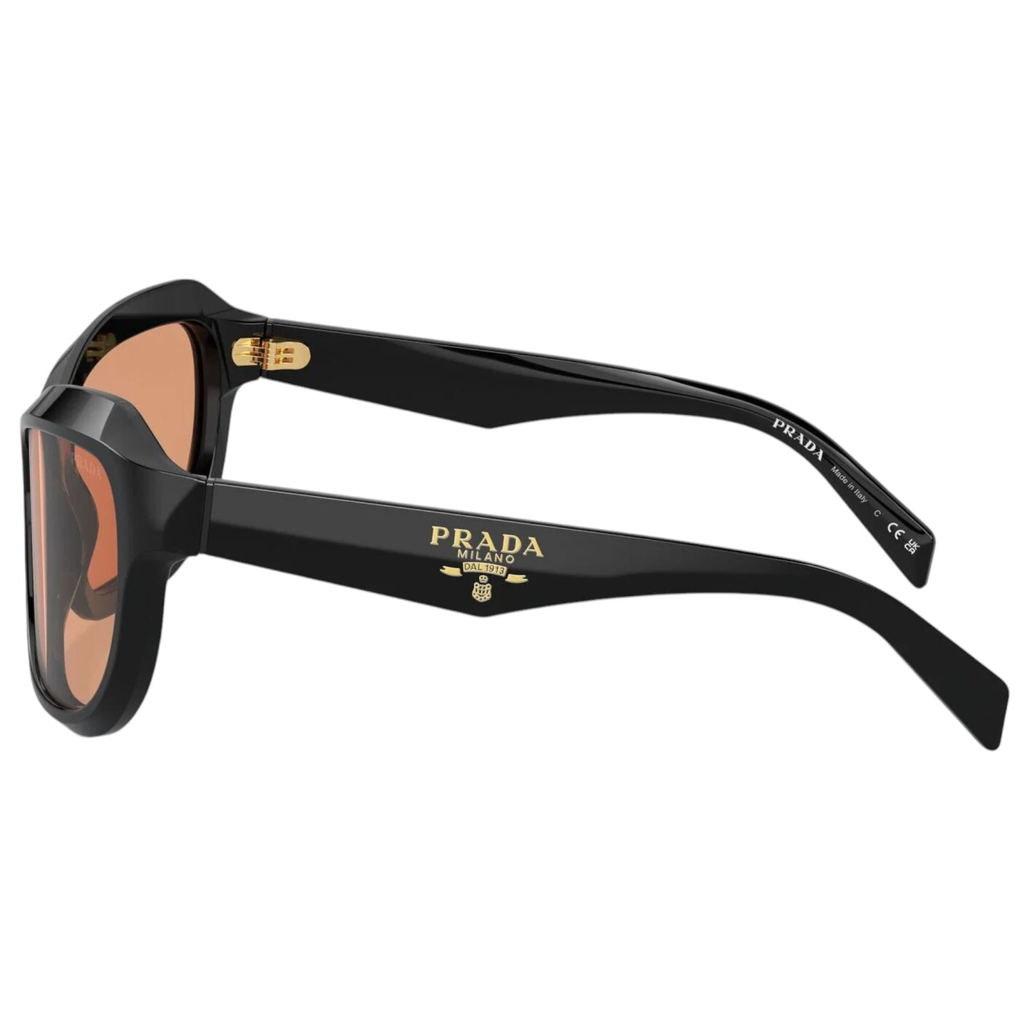 Womens Prada PRA27S Sunglasses Black/Orange