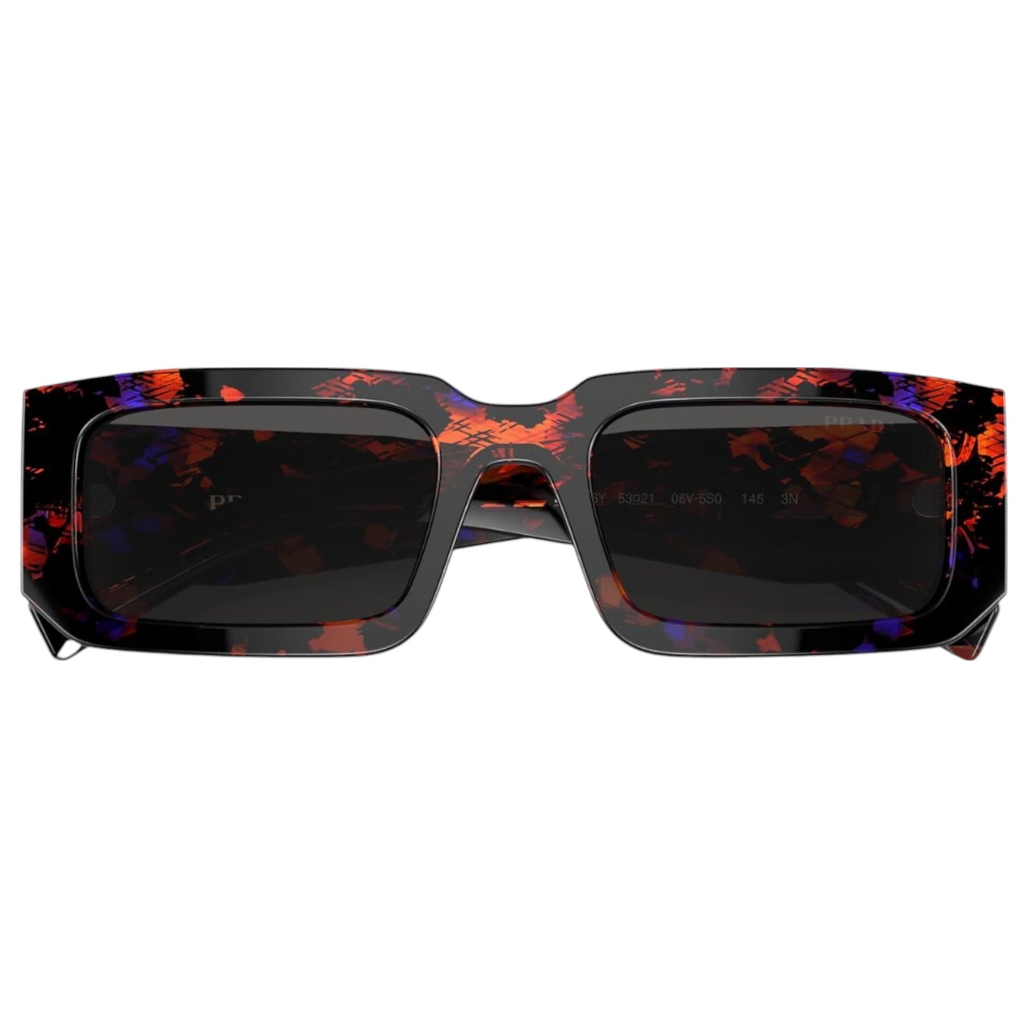 Womens Prada Symbole PR06YS Sunglasses Abstract Orange/Dark Grey