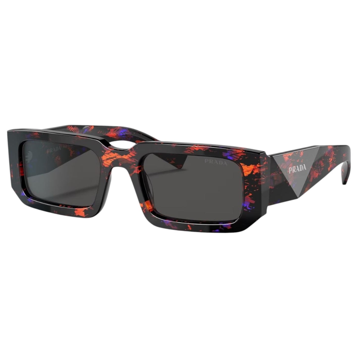 Womens Prada Symbole PR06YS Sunglasses Abstract Orange/Dark Grey