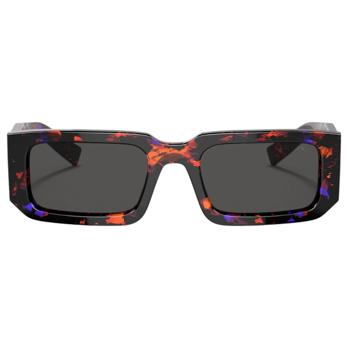 Womens Prada Symbole PR06YS Sunglasses Abstract Orange/Dark Grey