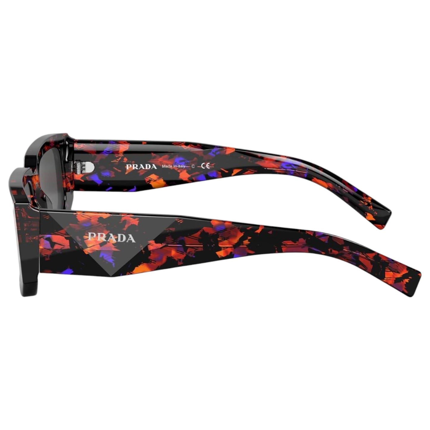 Womens Prada Symbole PR06YS Sunglasses Abstract Orange/Dark Grey