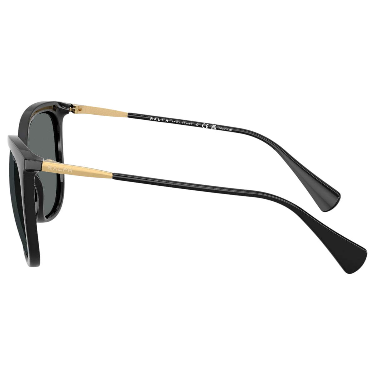 Womens Ralph Lauren RA5248 Sunglasses Shiny Black/ Plar Dark Grey