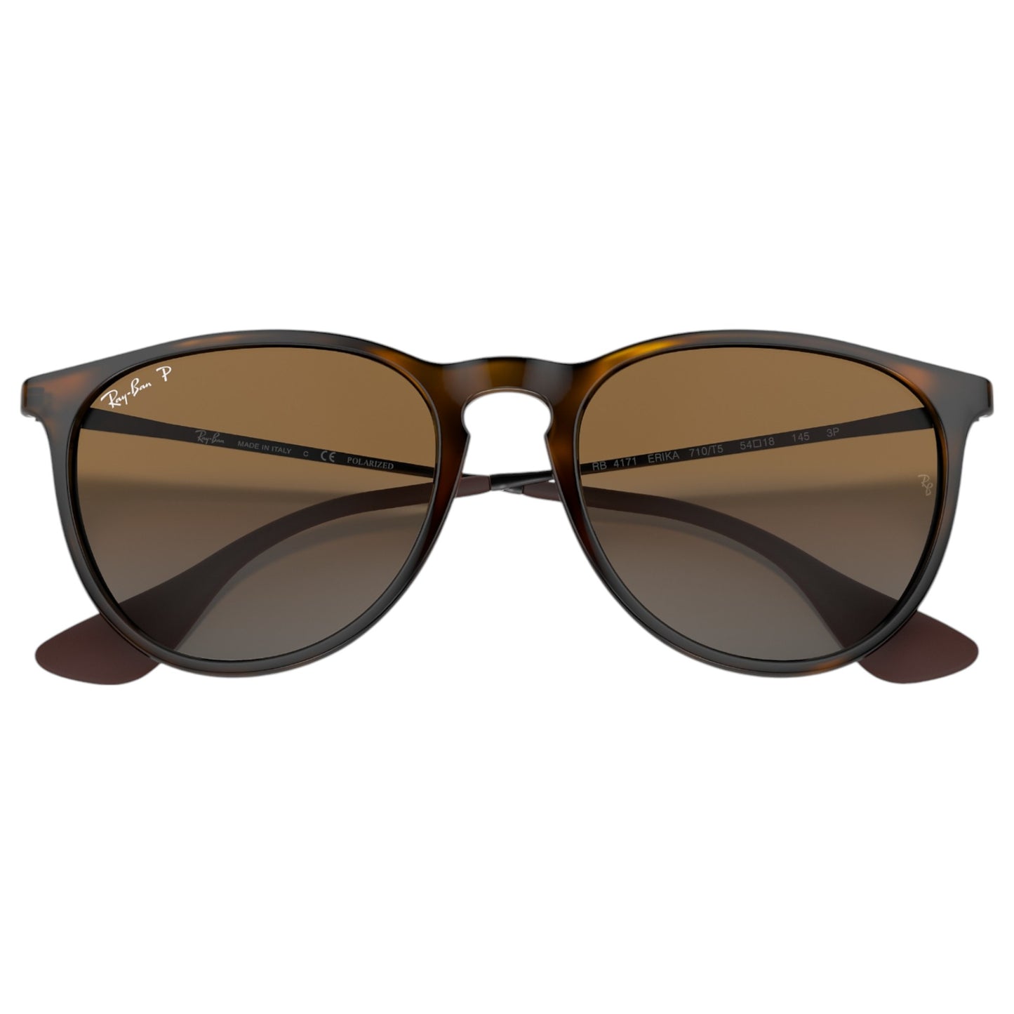 Womens Ray-Ban Erika Classic RB4171 Polarized Sunglasses Light Havana/ Brown