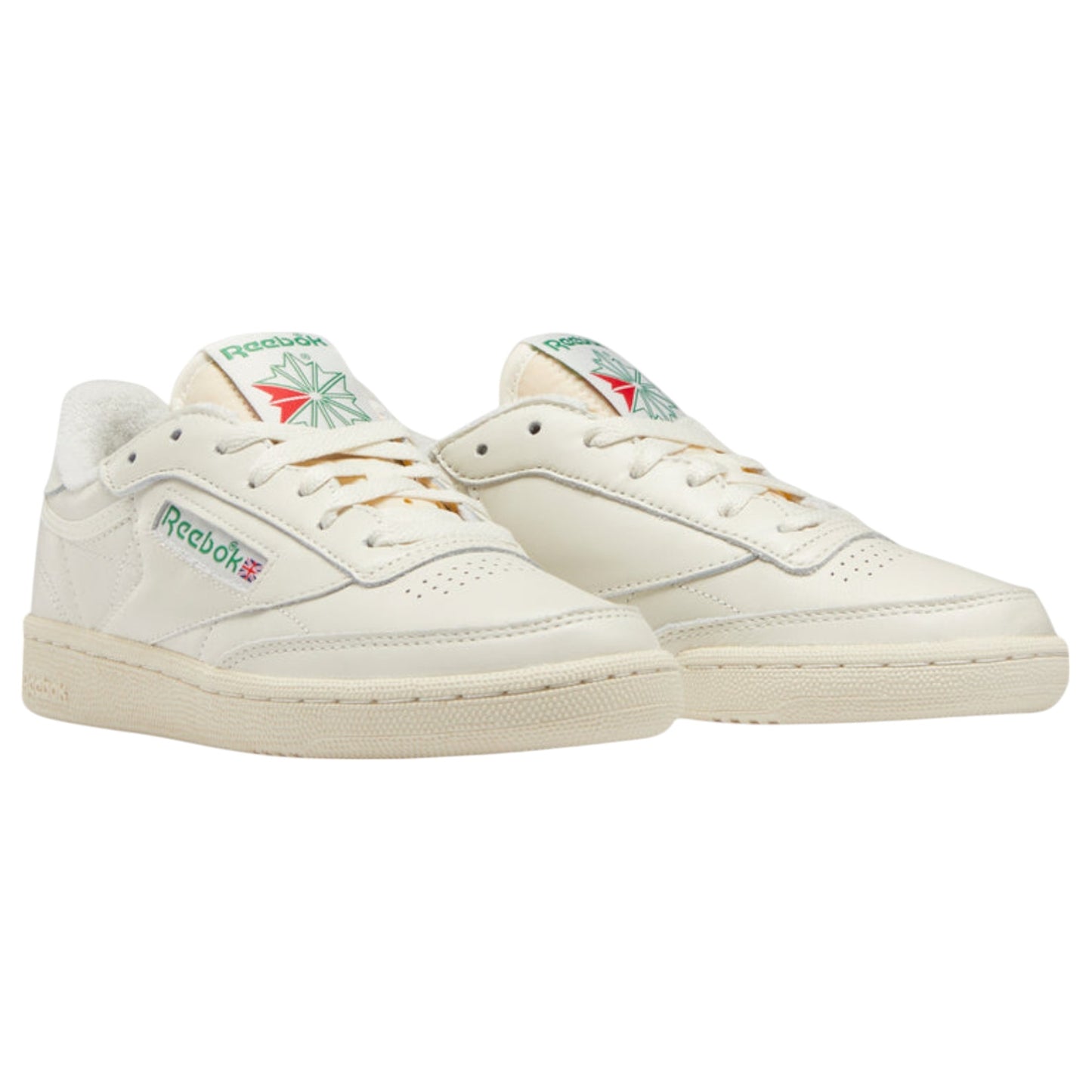Womens Reebok Club C 85 Vintage Shoes Chalk/Green