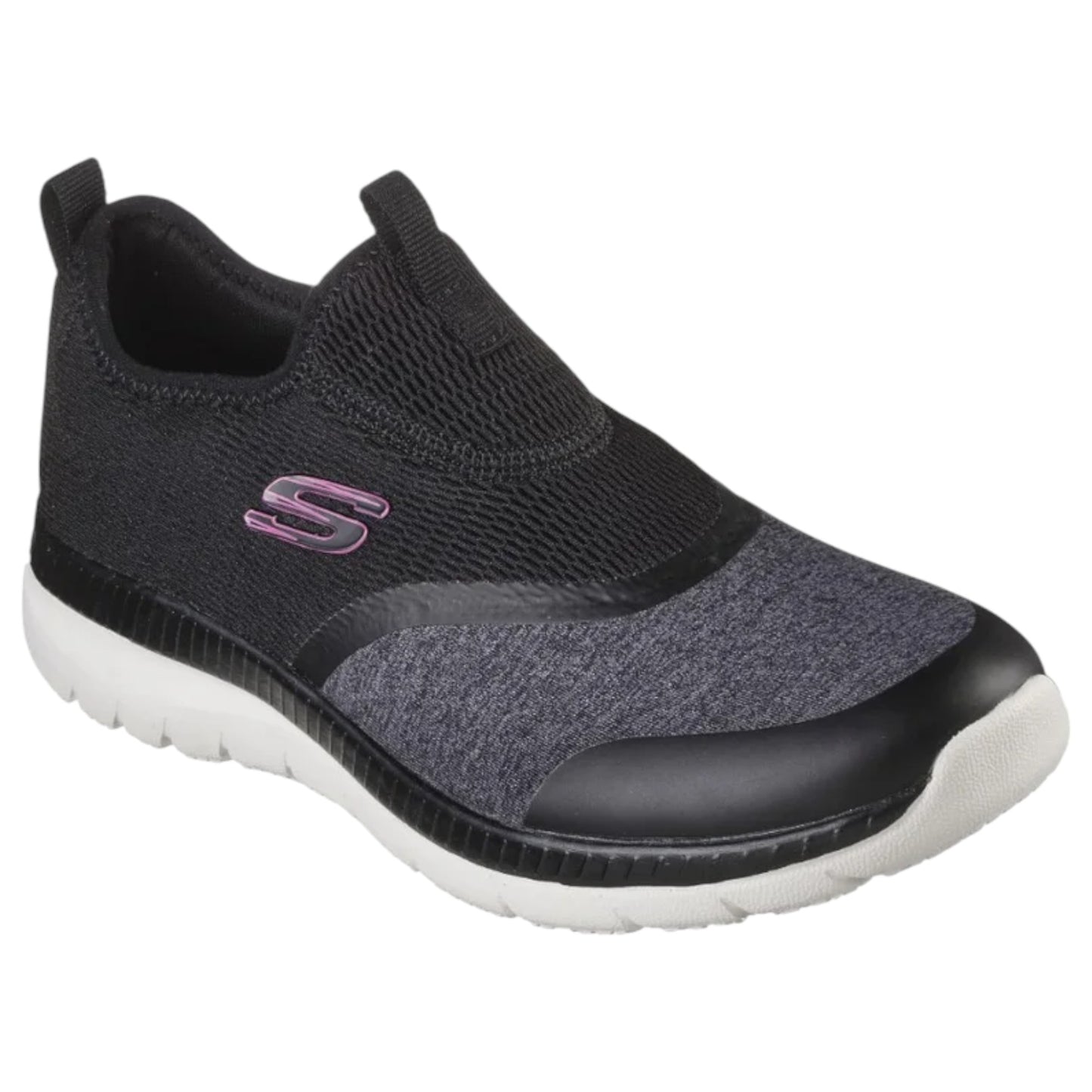 Womens Skechers Bountiful Shoes Black/White