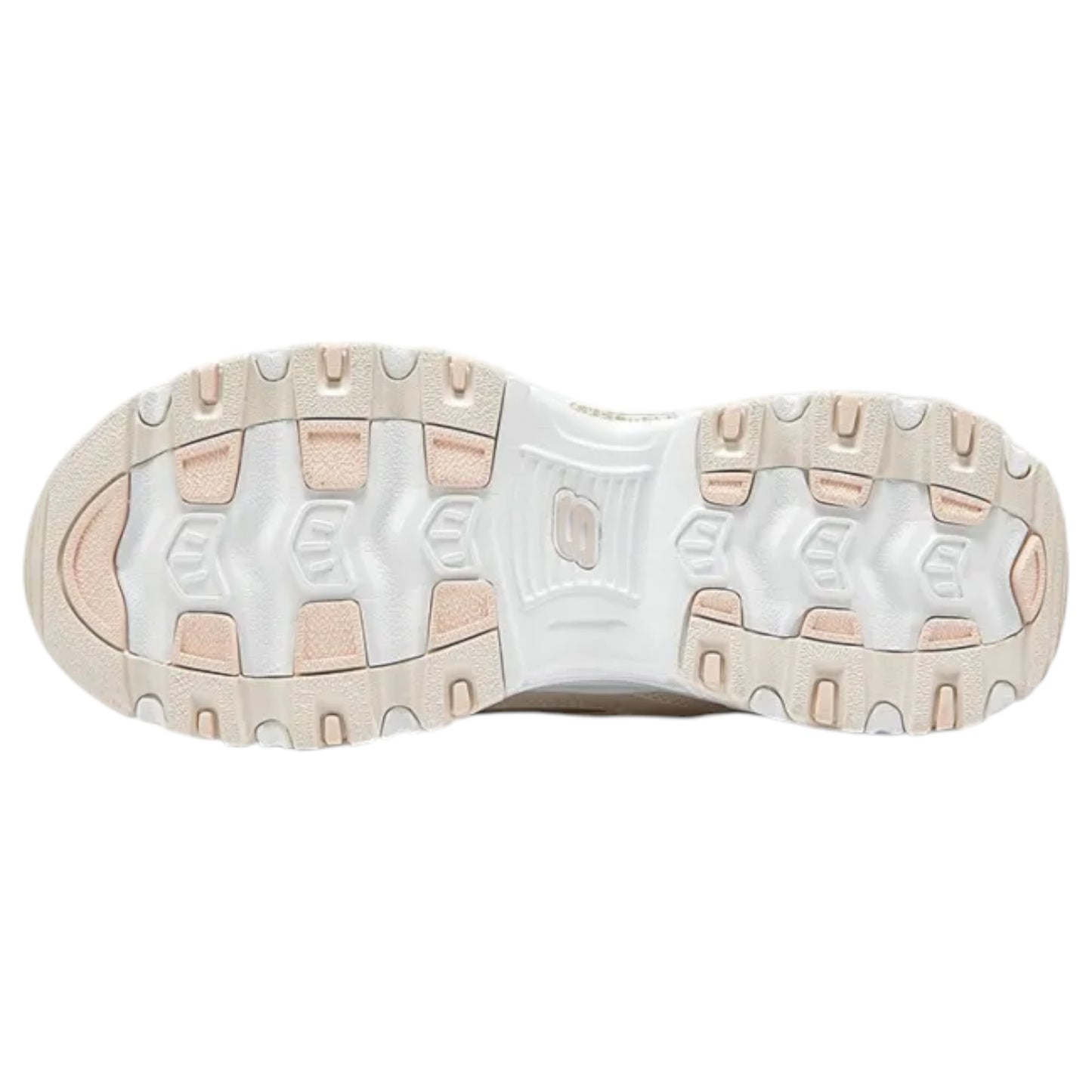 Womens Skechers D'Lites - Super Bloom Athletic Shoes Natural/Light Blue