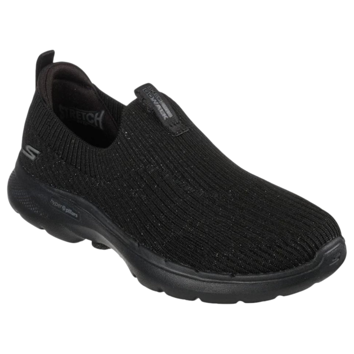 Womens Skechers Go Walk 6 - Ocean Crystal Shoes Black/Black