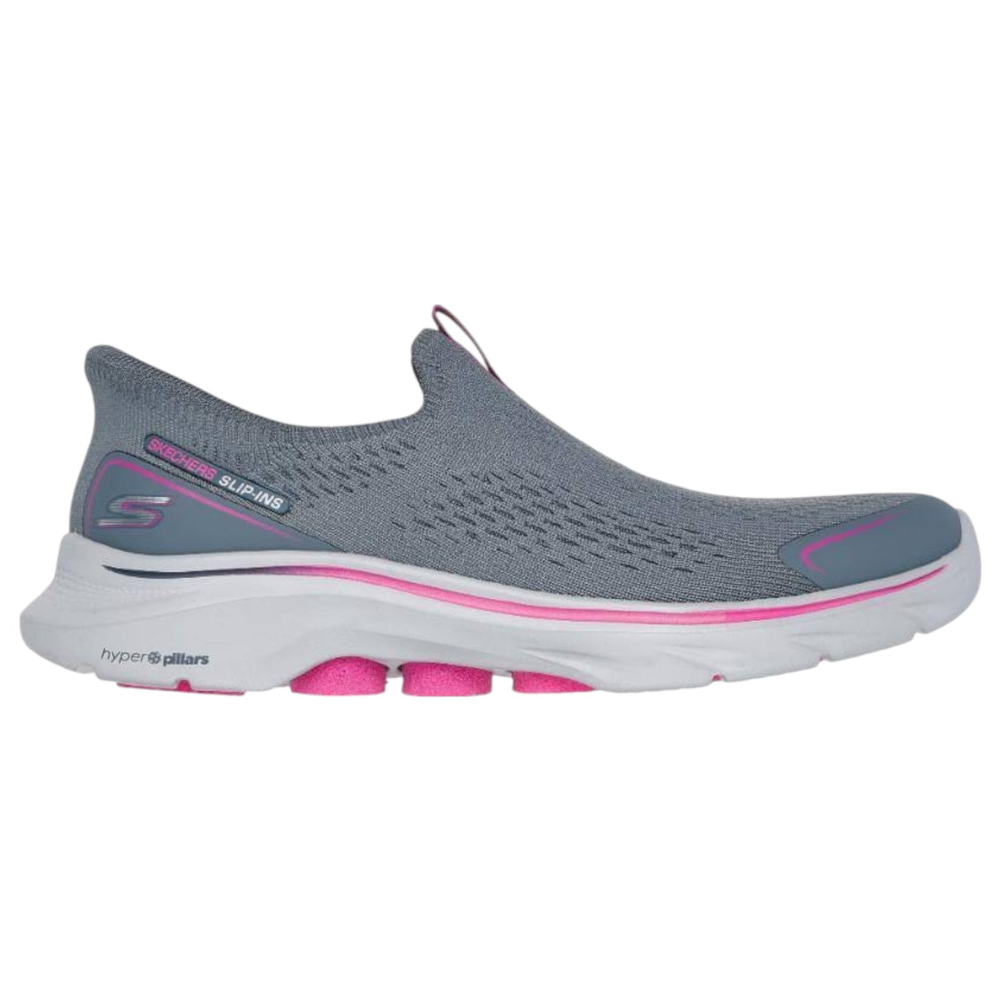 Womens Skechers Go Walk 7 - Sarai Shoes Charcoal/Pink
