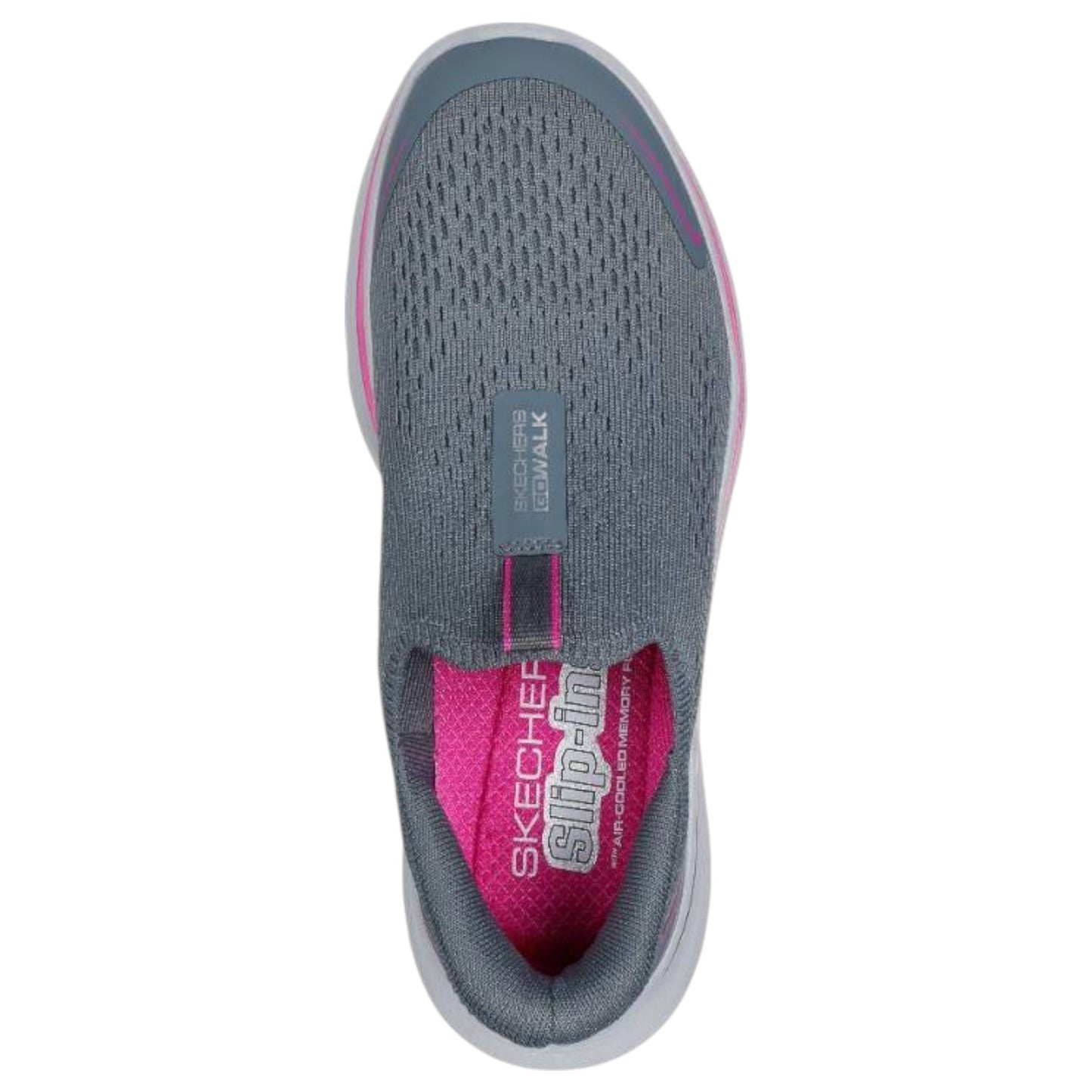 Womens Skechers Go Walk 7 - Sarai Shoes Charcoal/Pink