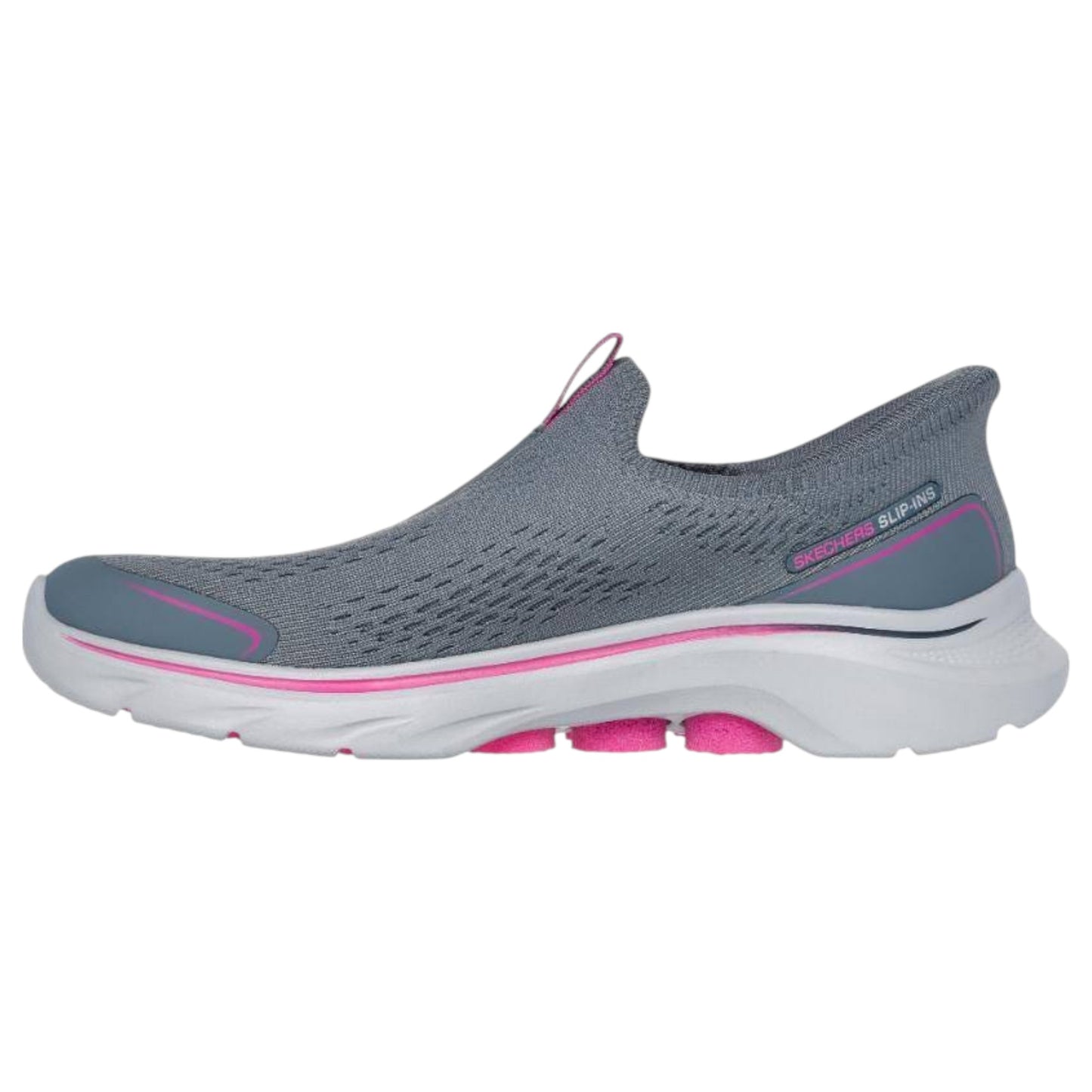 Womens Skechers Go Walk 7 - Sarai Shoes Charcoal/Pink
