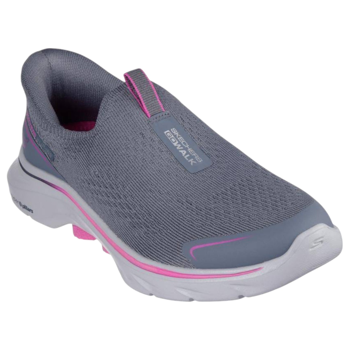 Womens Skechers Go Walk 7 - Sarai Shoes Charcoal/Pink