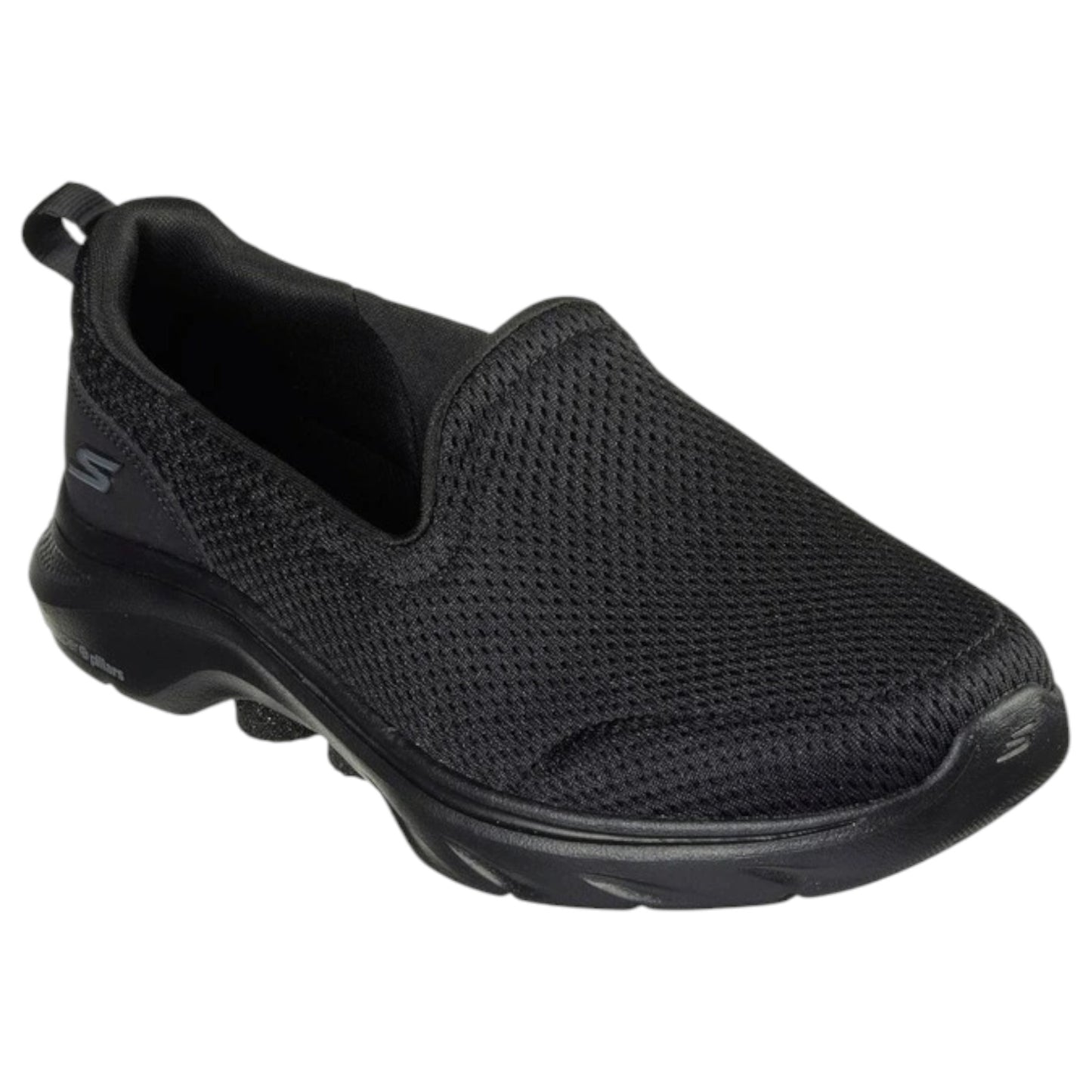 Womens Skechers Go Walk 7 - Razi Wide Fit Shoes Black/Black