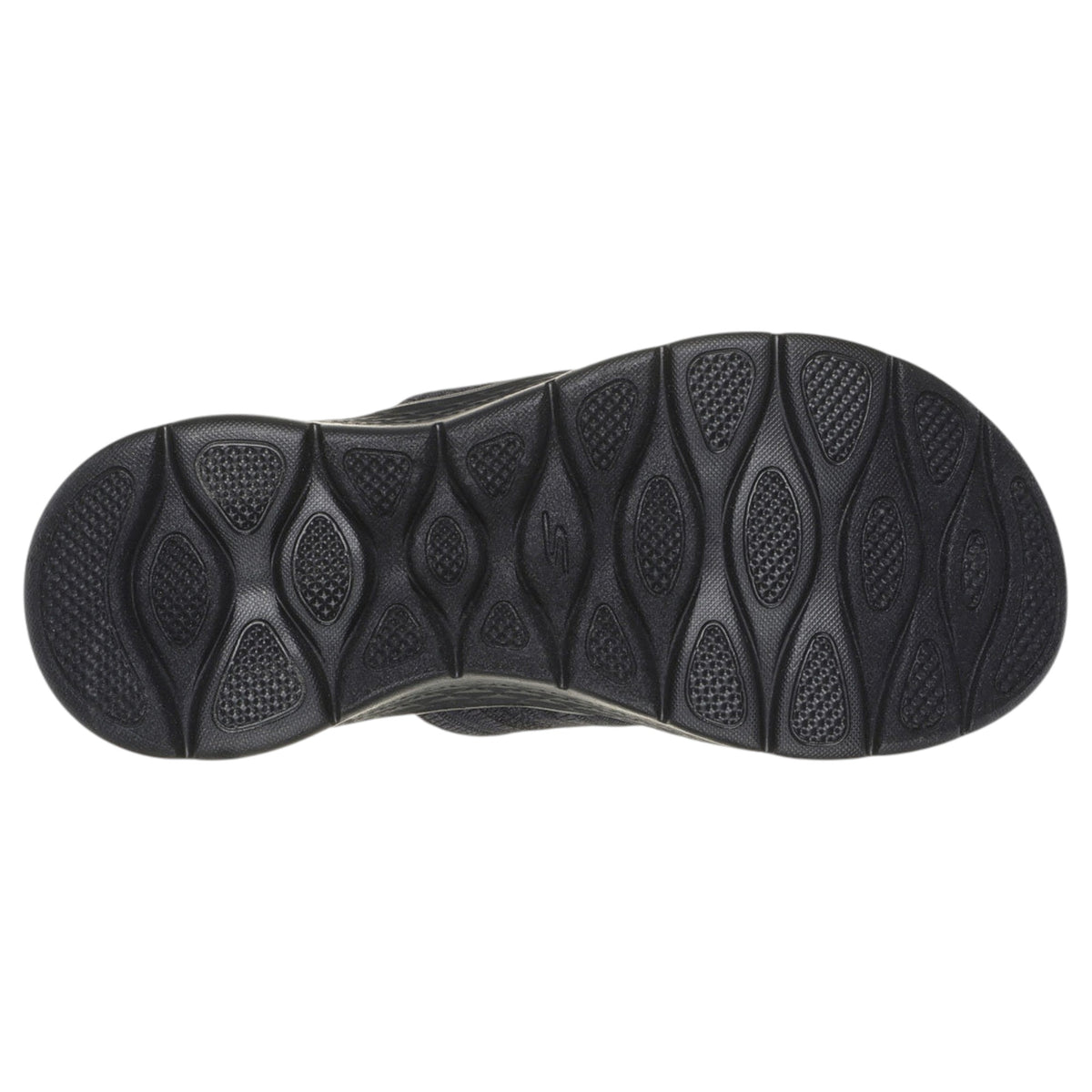 Womens Skechers GOwalk Flex Sandal - Impressed Sandal Black/Grey