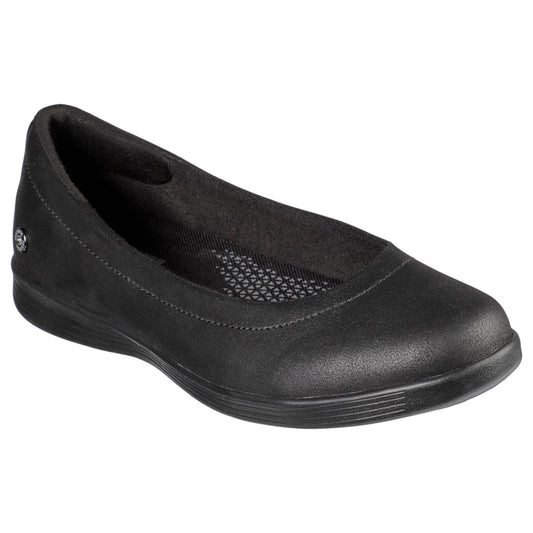 Womens Skechers On-The-Go Dreamy - Nightout Flats Black/Black