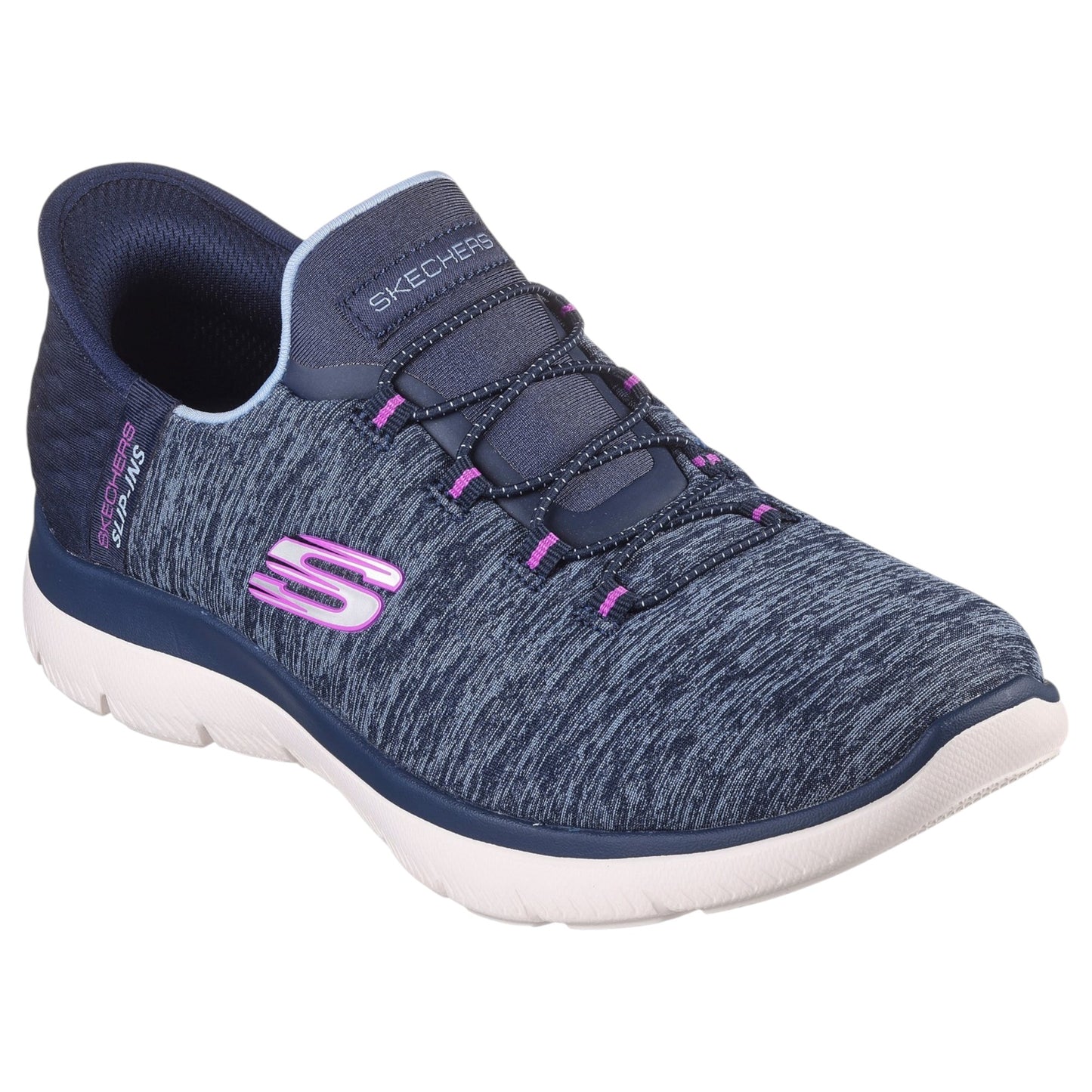 Womens Skechers Slip-Ins: Summits - Dazzling Haze Shoes Navy/Purple