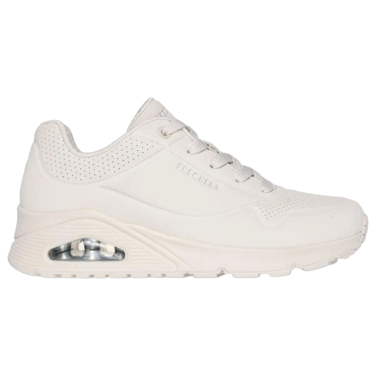 Womens Skechers Uno - Stand On Air Shoes Off White