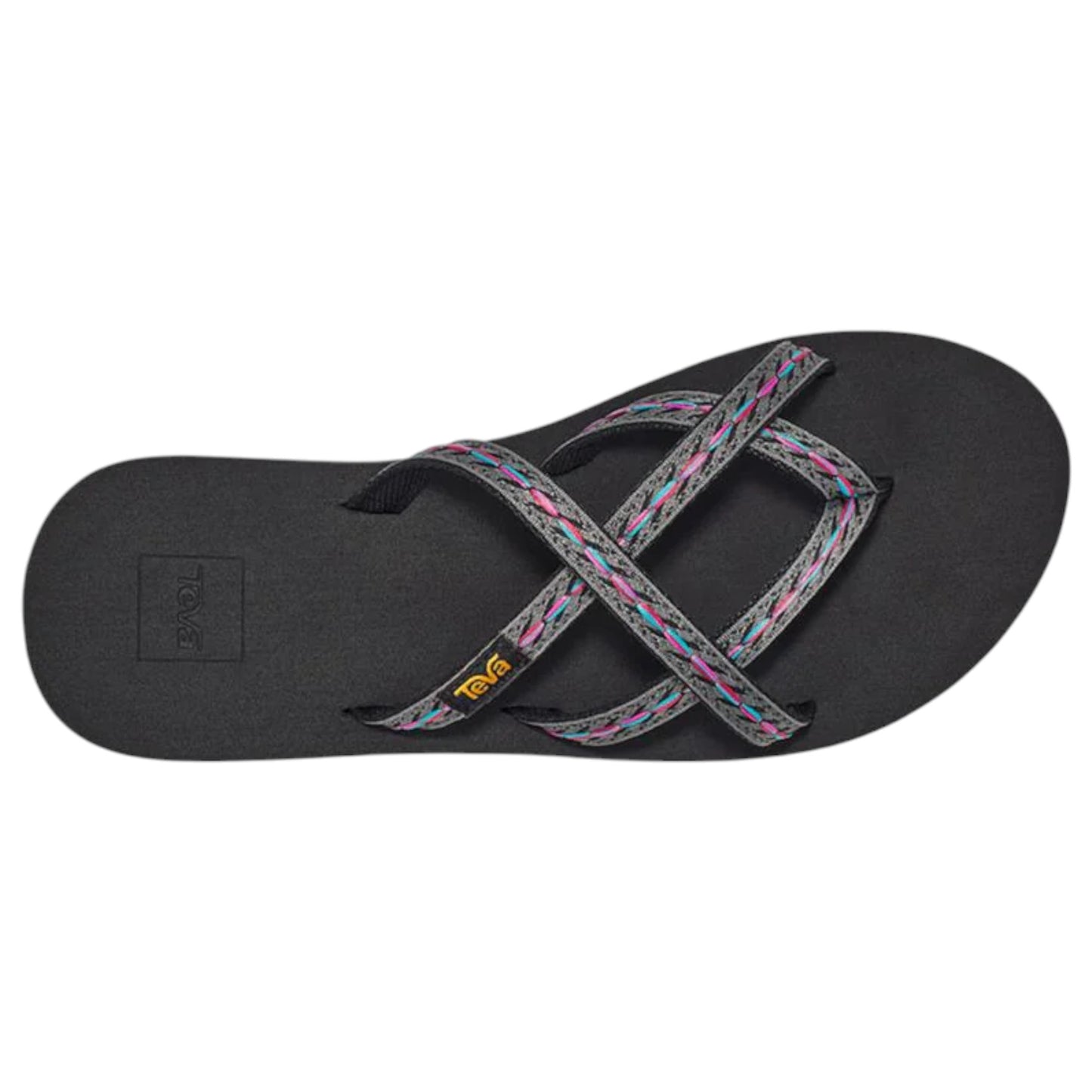 Womens Teva Olowahu Thongs Black Felicitas