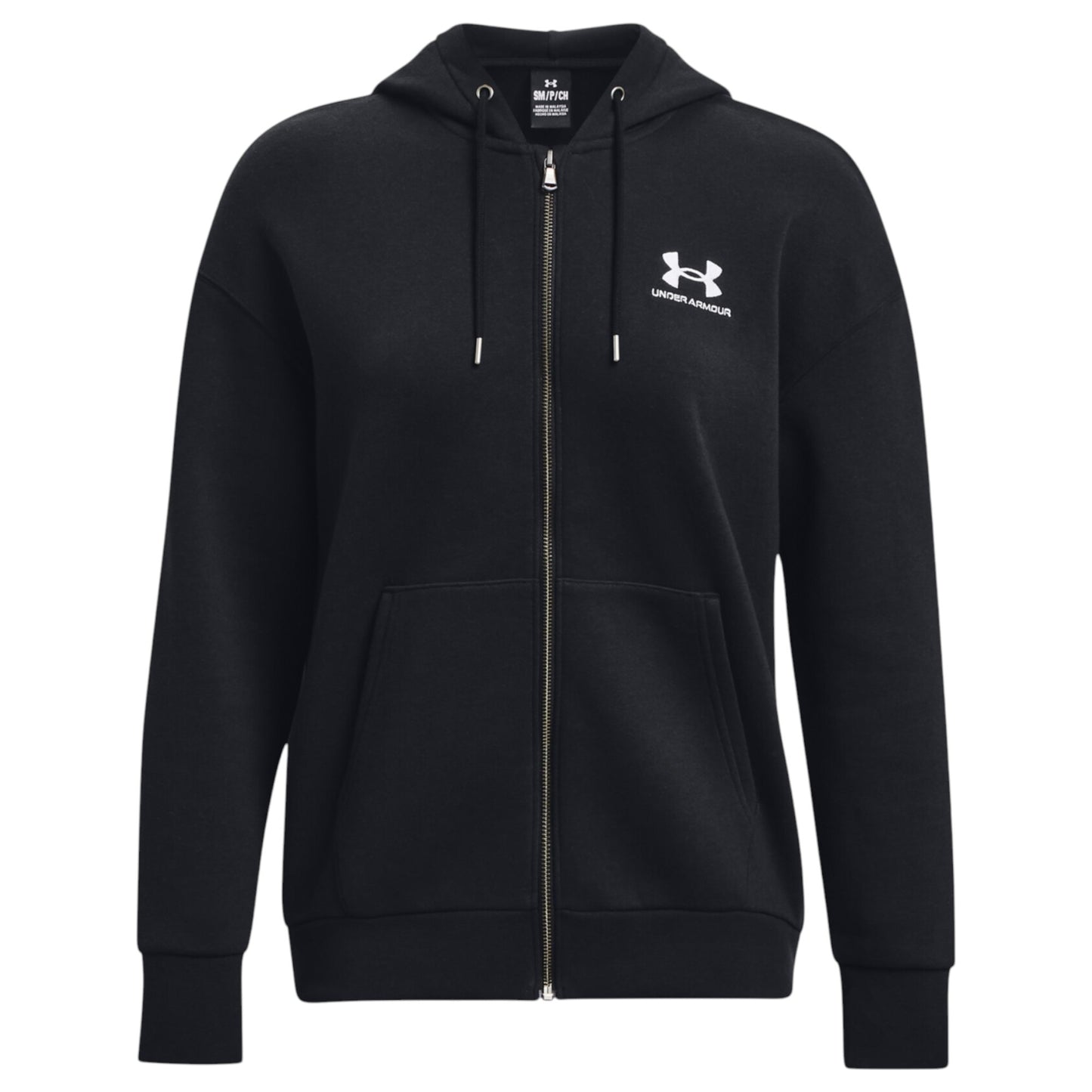 Womens Under Armour Essential Fleece Full-Zip Jacket Black