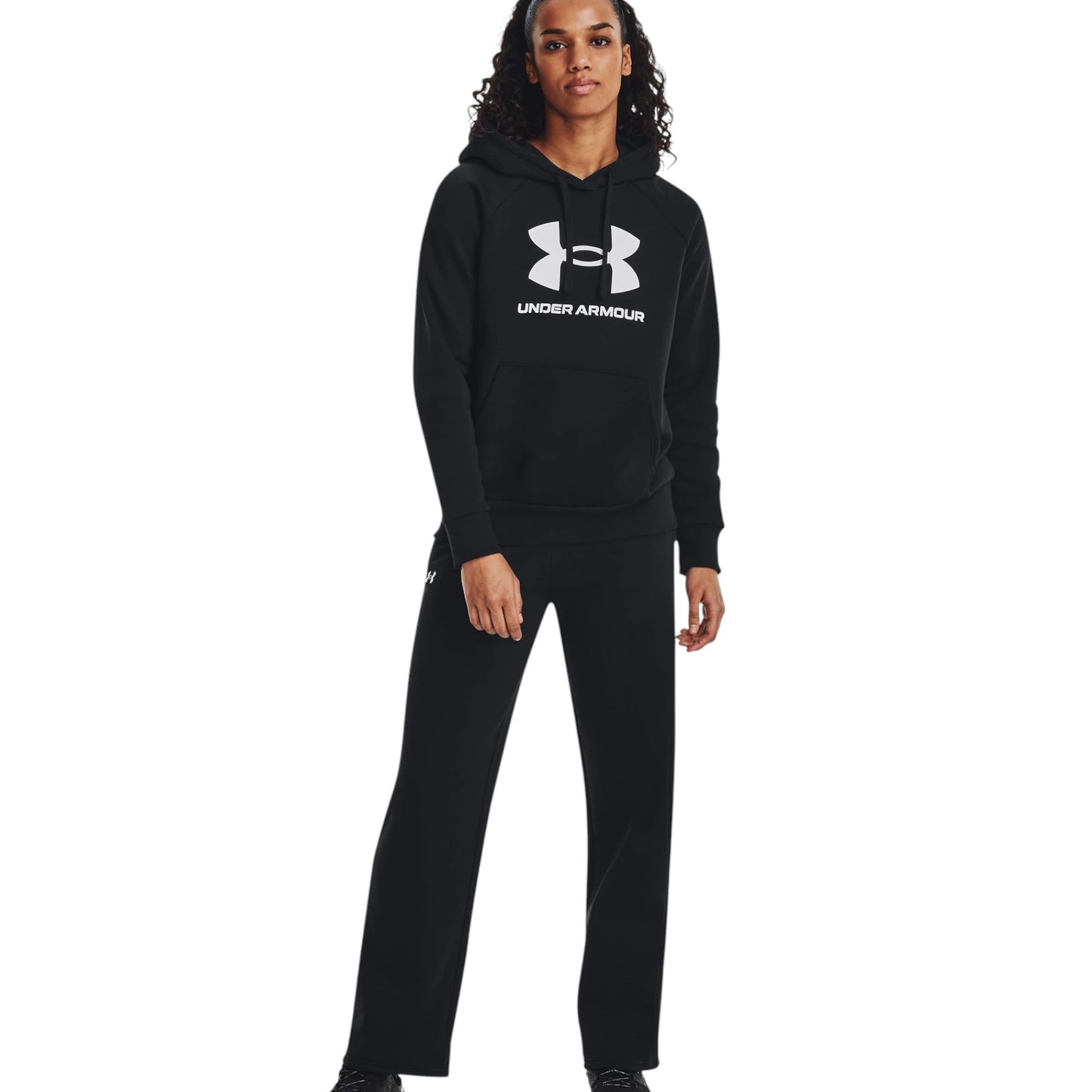 Womens Under Armour Rival Fleece Big Logo Hoodie Black