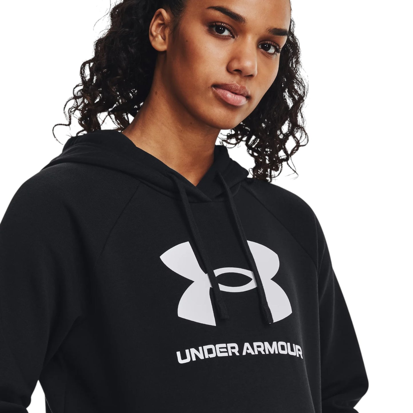 Womens Under Armour Rival Fleece Big Logo Hoodie Black
