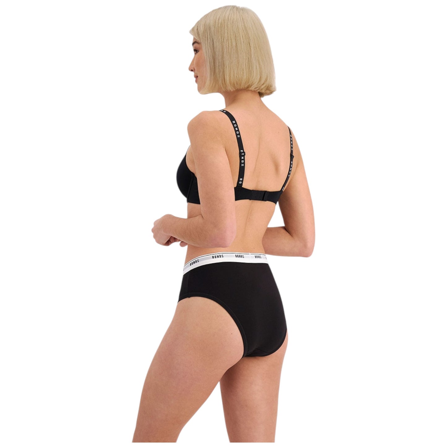 4 Pack Womens Bonds Hi Leg Underwear Black