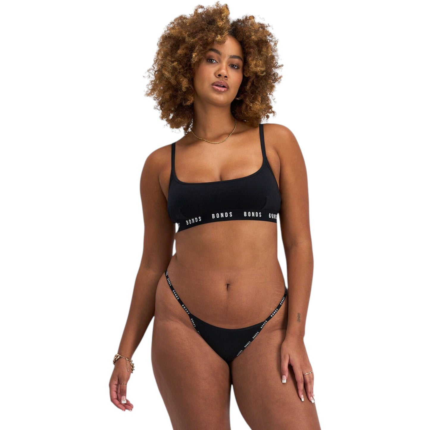 Womens Bonds Icons Mini Gee G-String Underwear Black