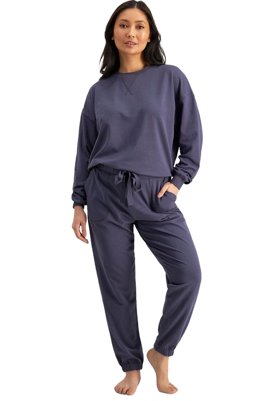 Womens Jockey Life Terry Loungewear Trackies Molten Midnight