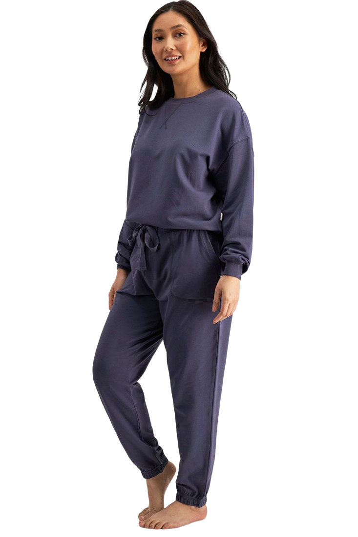Womens Jockey Life Terry Loungewear Trackies Molten Midnight