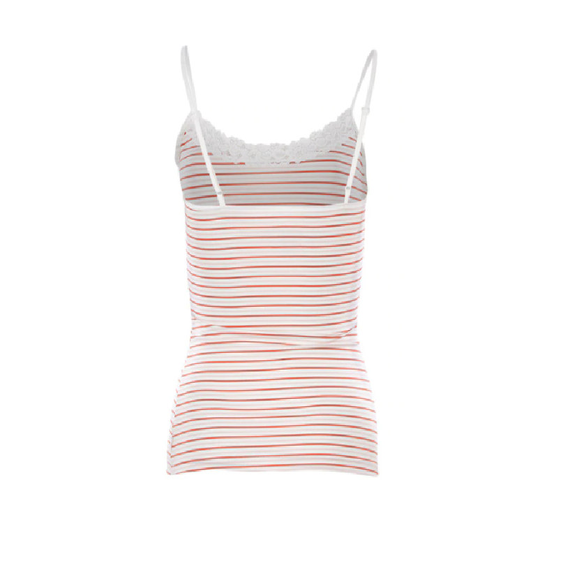 Womens Jockey Parisienne Classic Full Camisole Singlet Red Stripes