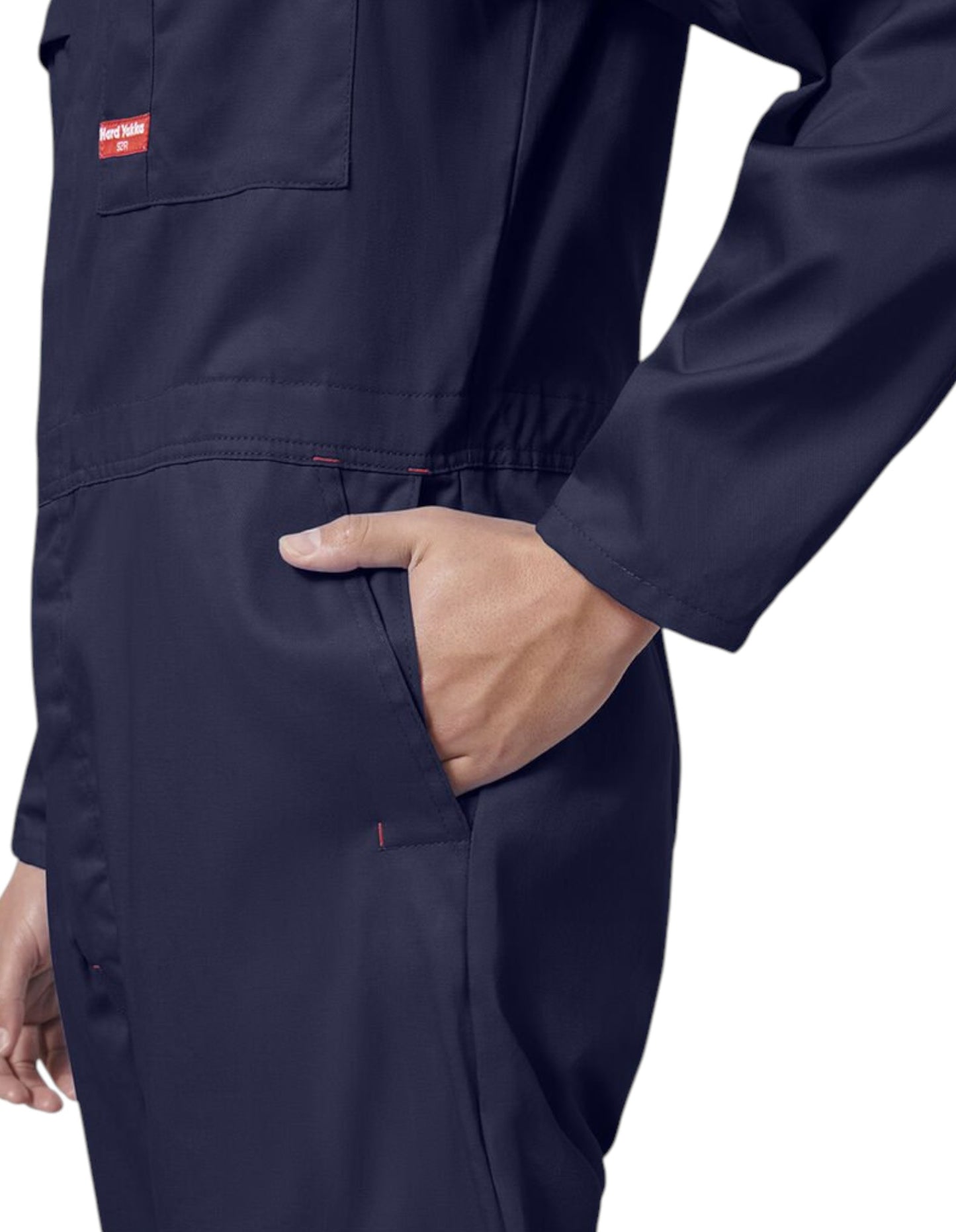 Mens Hard Yakka Cotton Lightweight Drill Coverall Navy
