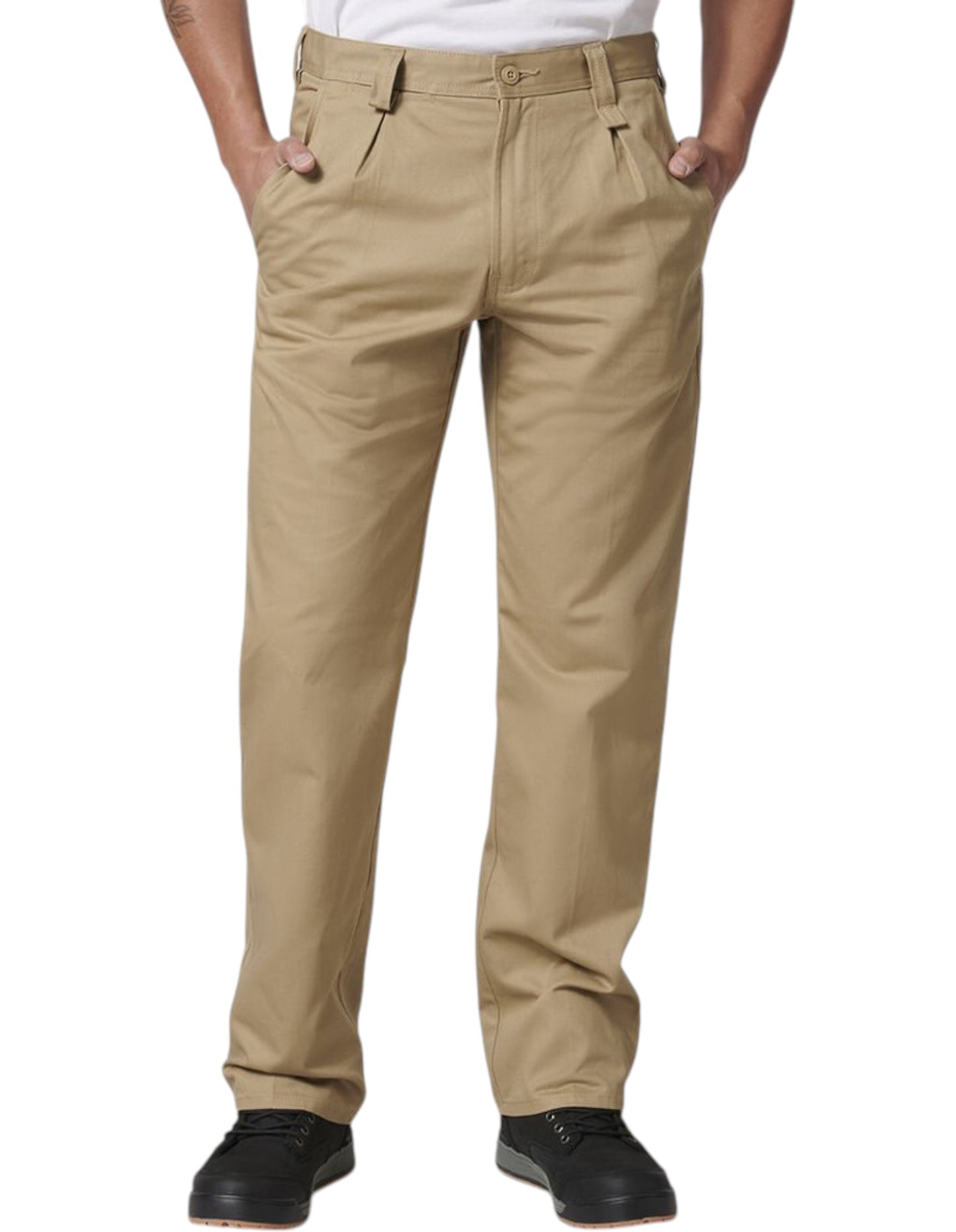 Mens Hard Yakka Drill Workwear Pants Khaki