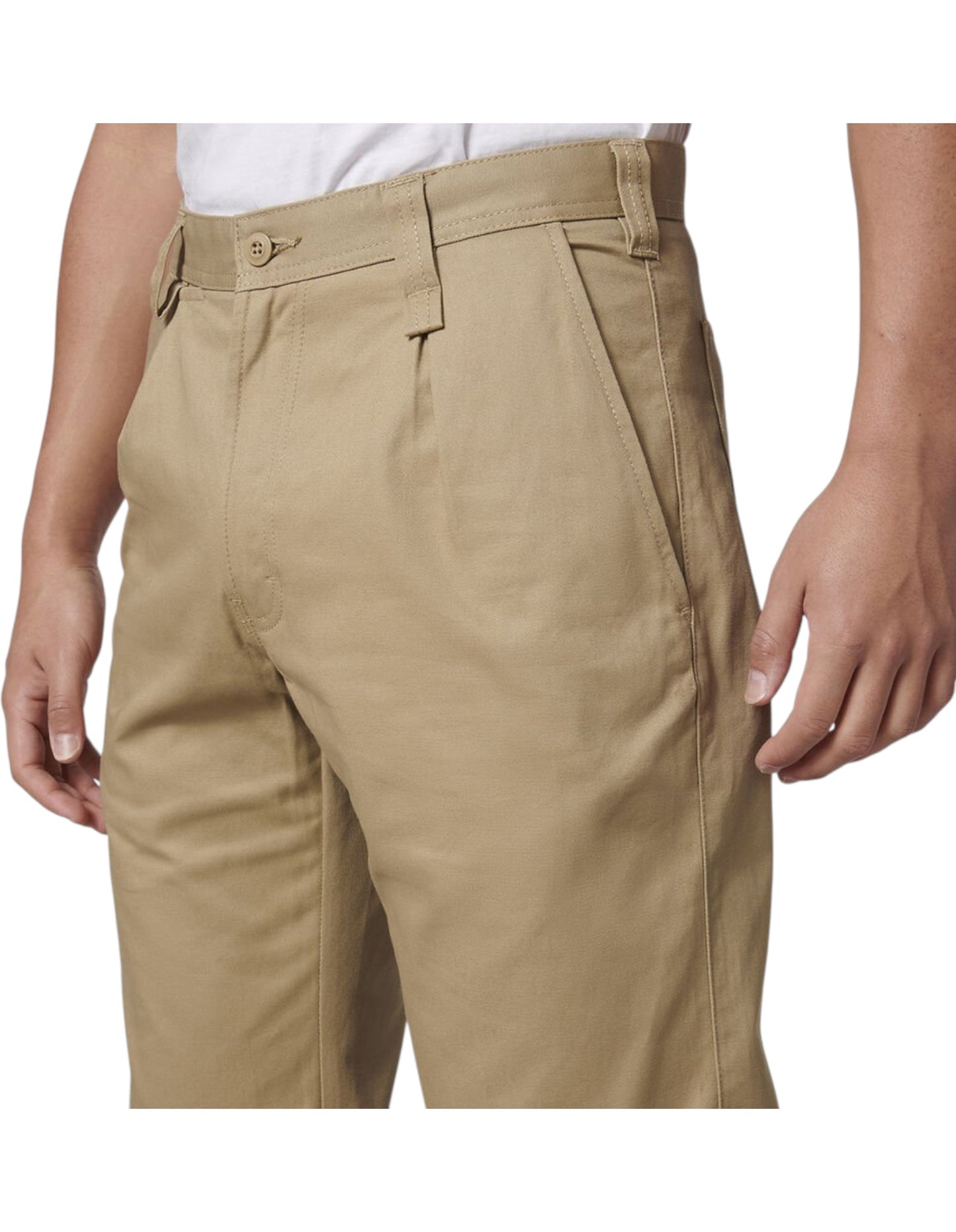 Mens Hard Yakka Drill Workwear Pants Khaki