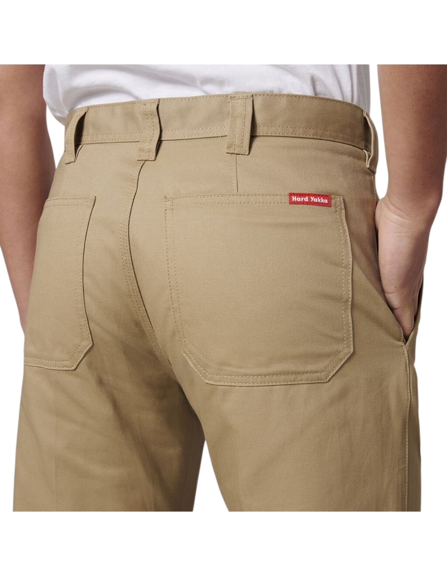 Mens Hard Yakka Drill Workwear Pants Khaki